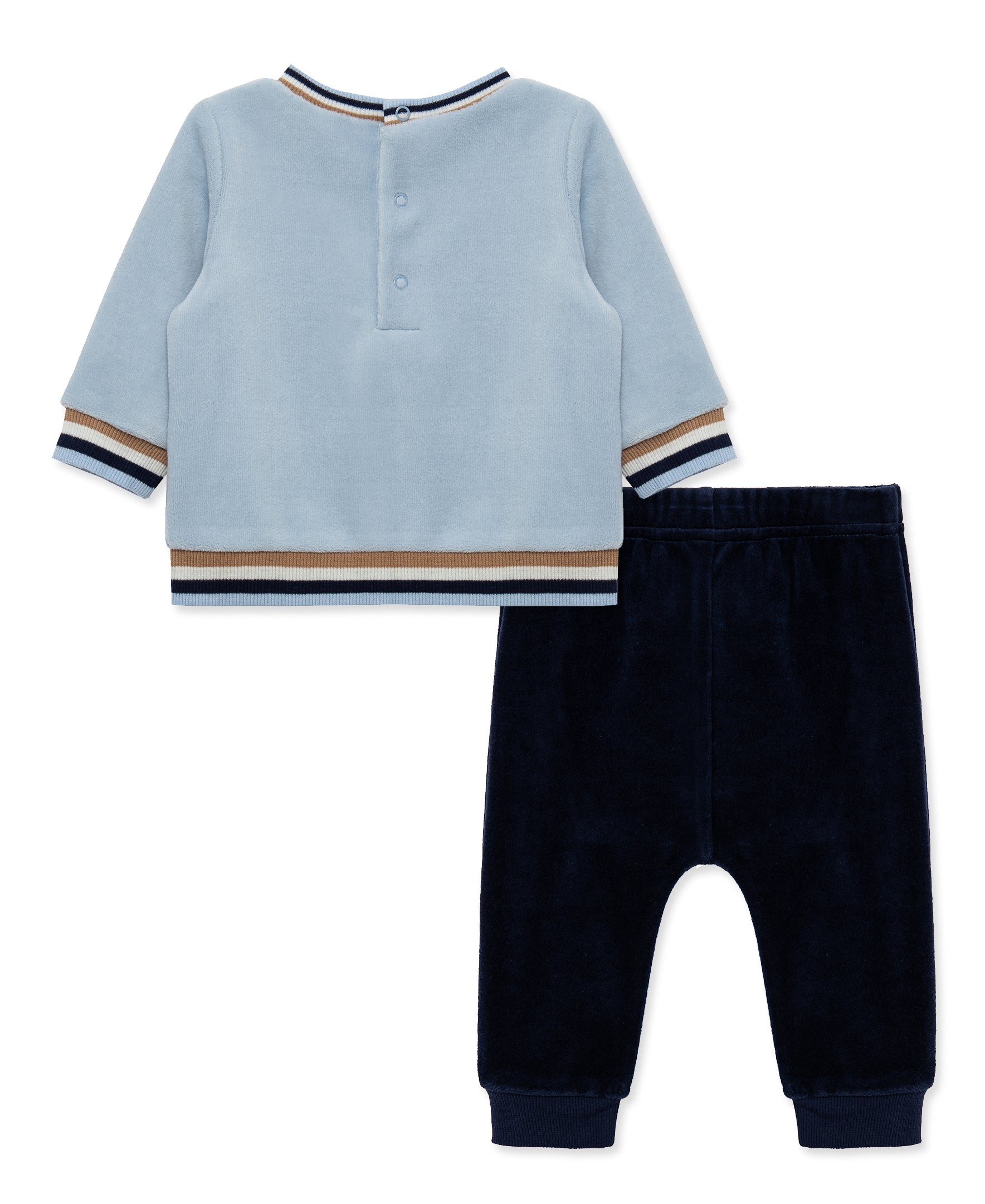 Fuzzy Bear Velour Pant Set (3M-12M) - Little Me