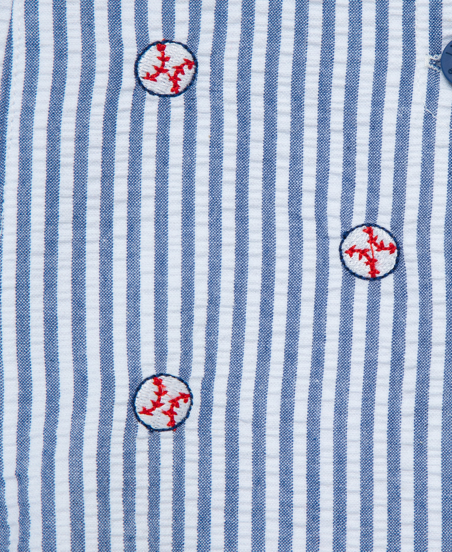 Baseball Woven Shortall Set (3M-12M) - Little Me