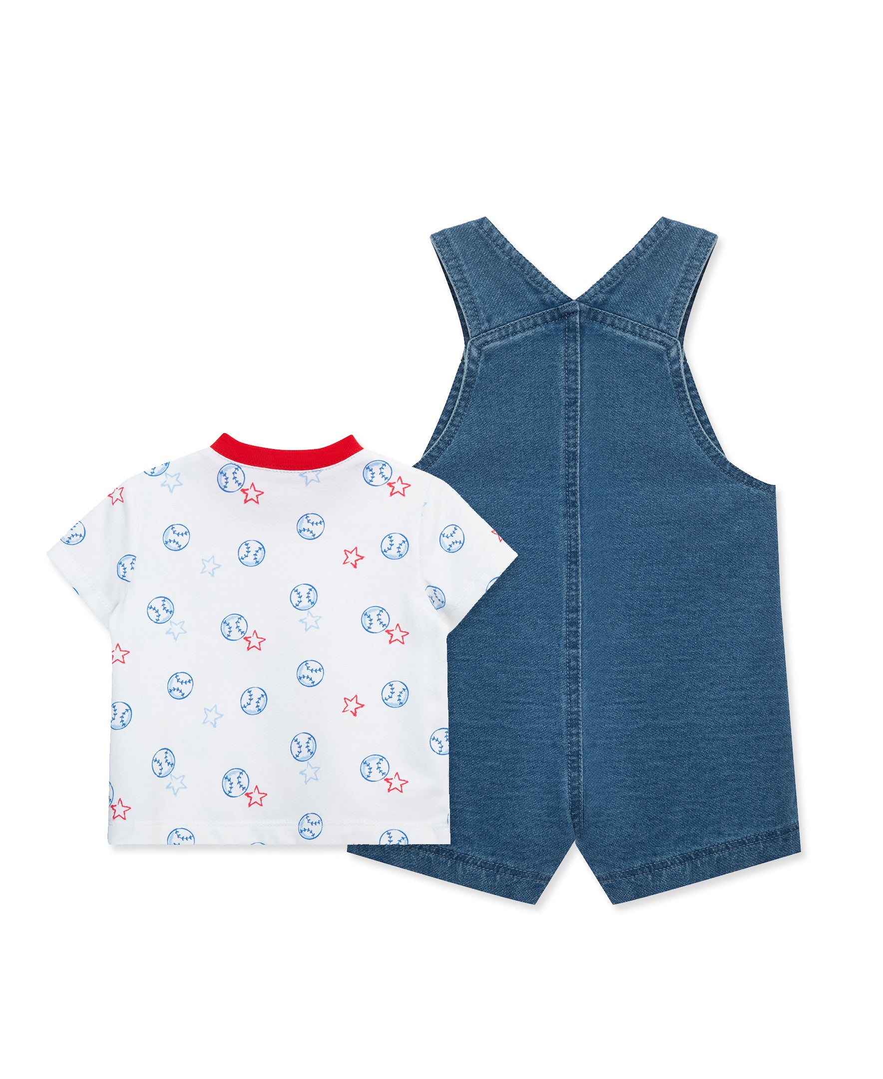 Baseball Knit Shortall (12M-24M) - Little Me