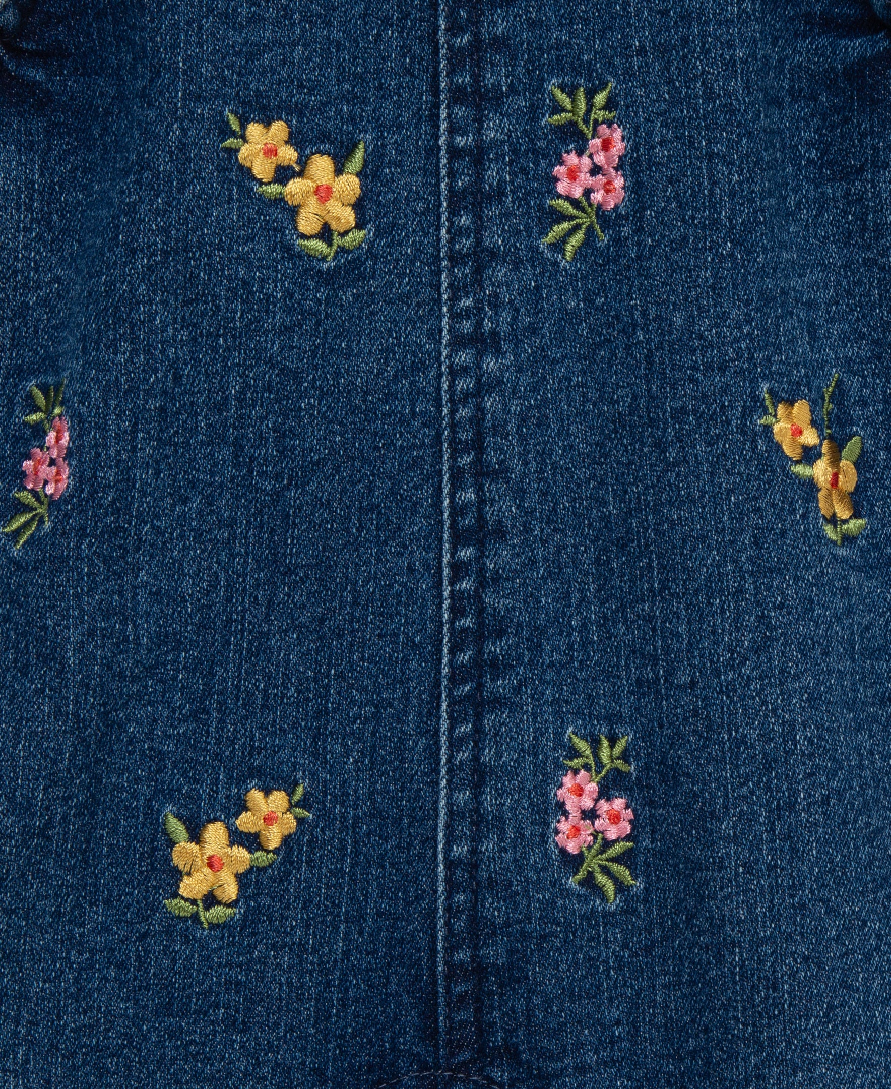 Flowers Denim Overall set (3M-12M) - Little Me