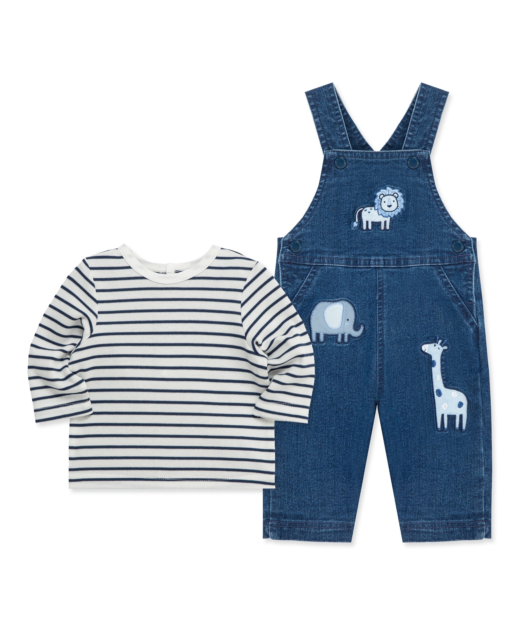 Safari Woven Overall Set (3M-12M) - Little Me