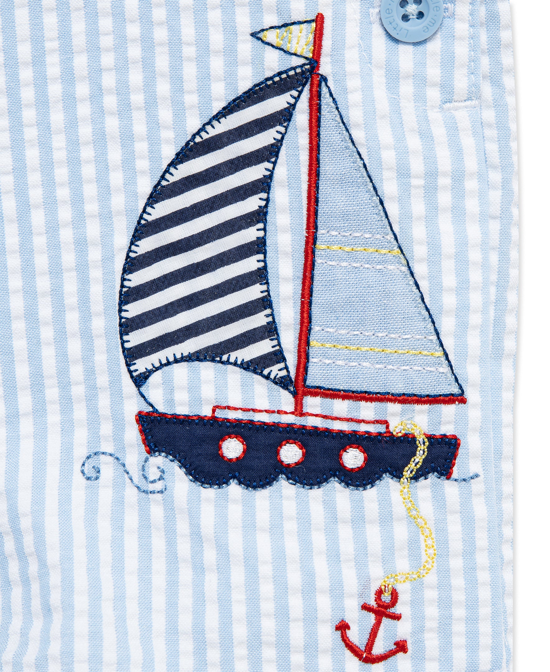 Sailboat Woven Shortall Set (3M-12M)
