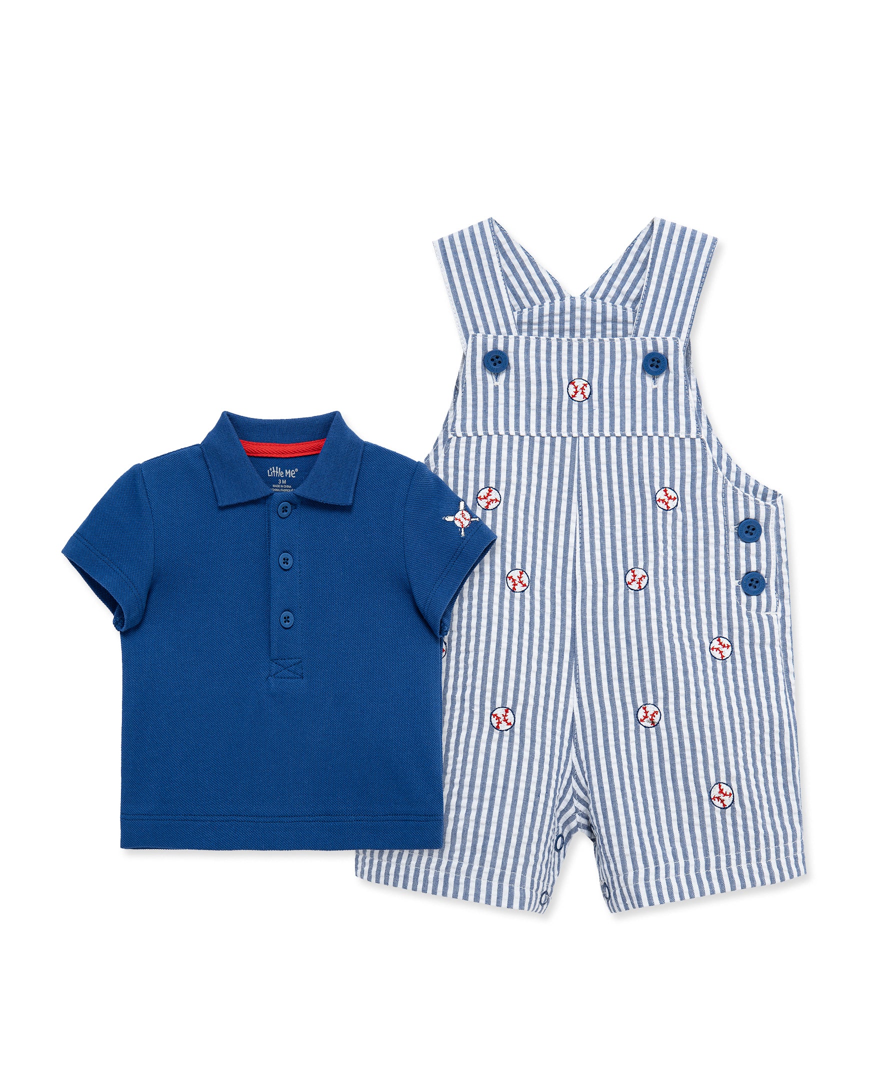 Baseball Woven Shortall Set (3M-12M)