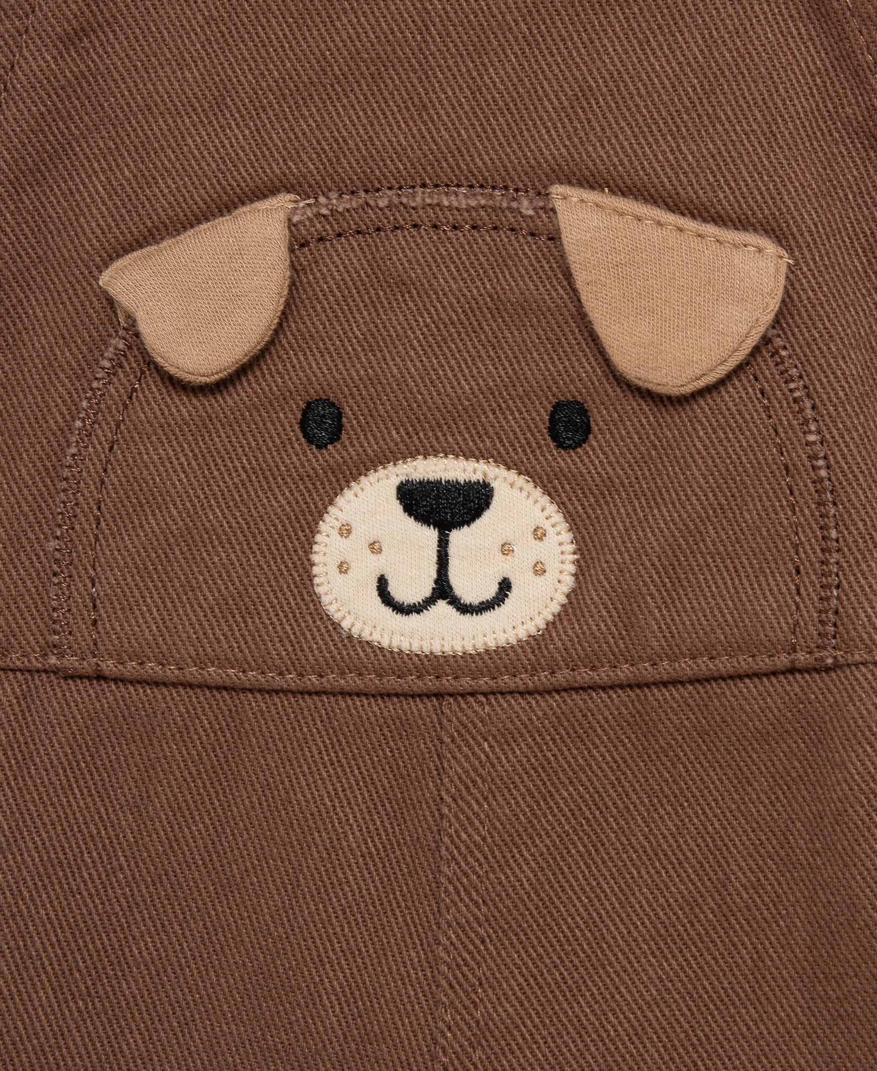 Puppy Woven Overall Set (3M-12M) - Little Me