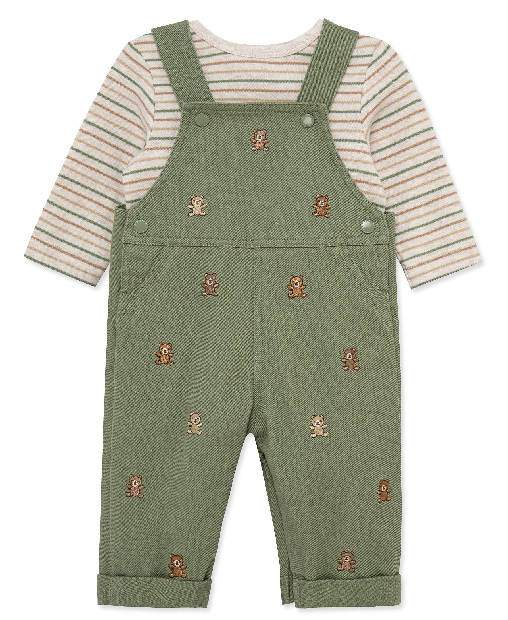Bears Woven Overall Set (12M-24M) - Little Me