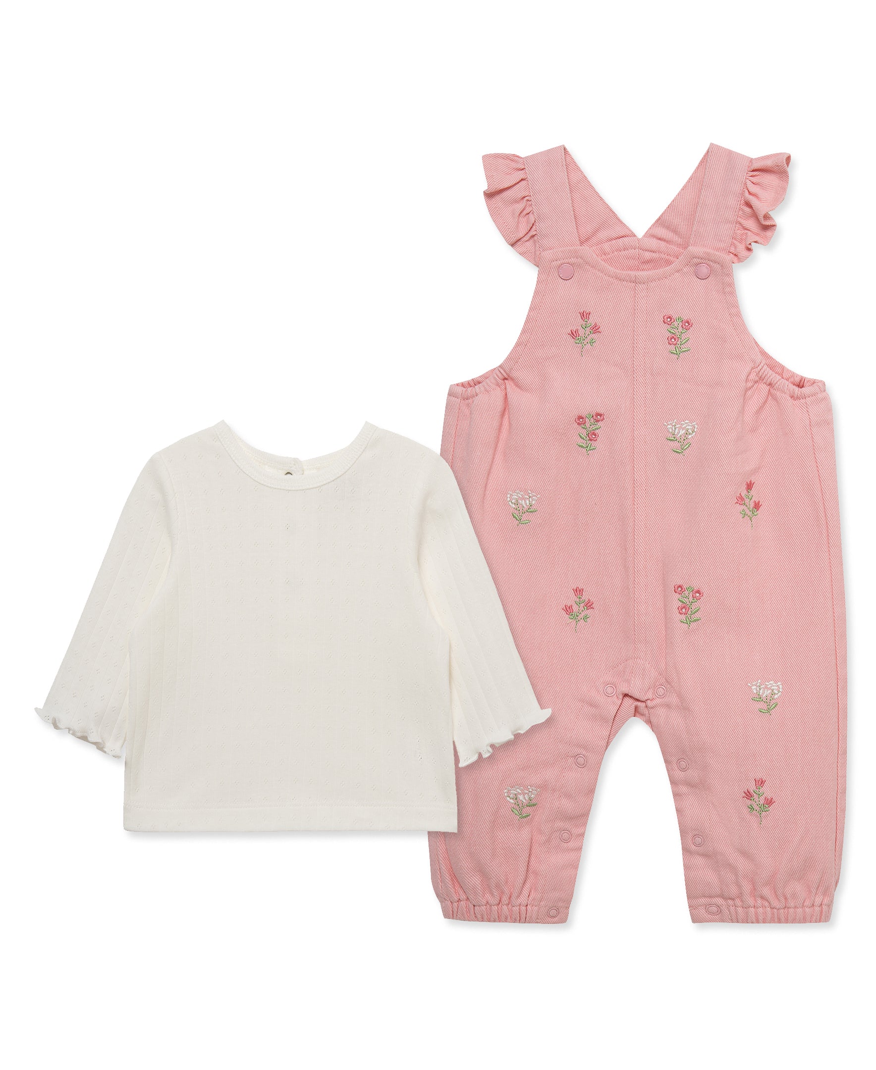 Floral Woven Overall Set (12M-24M) - Little Me