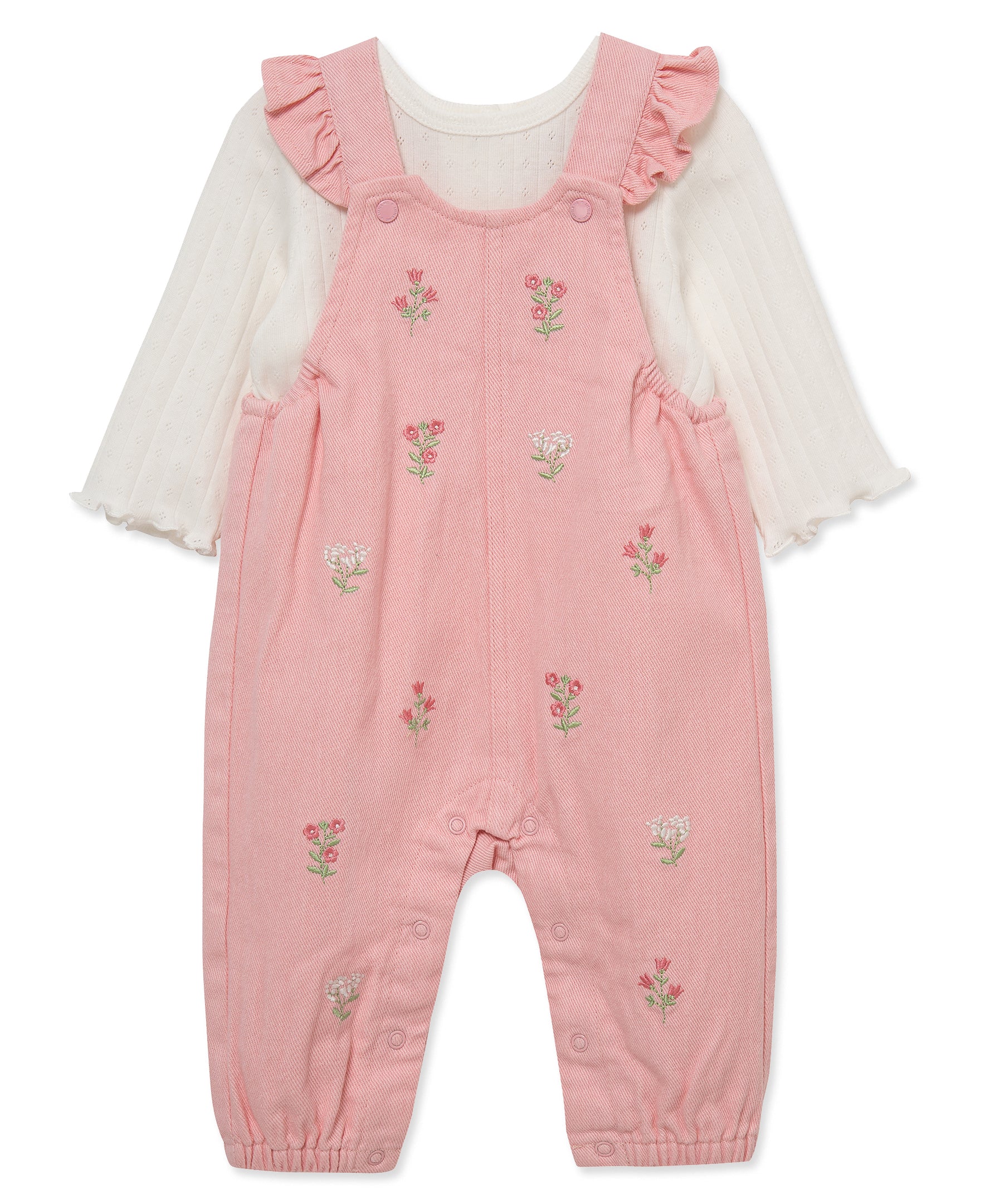 Floral Woven Overall Set (12M-24M) - Little Me