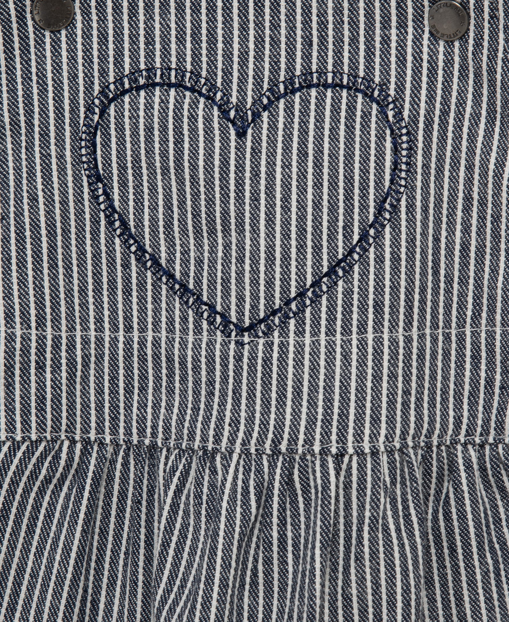 Heart Woven Overall Set (3M-12M) - Little Me