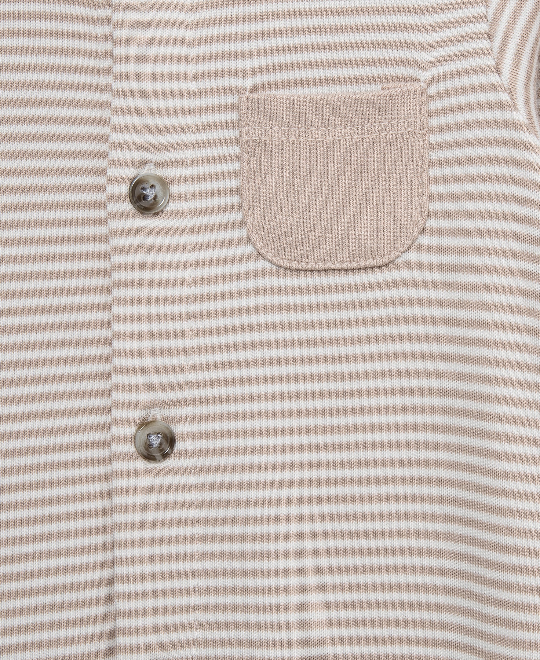 Taupe Striped Coverall & Hat - Little Me