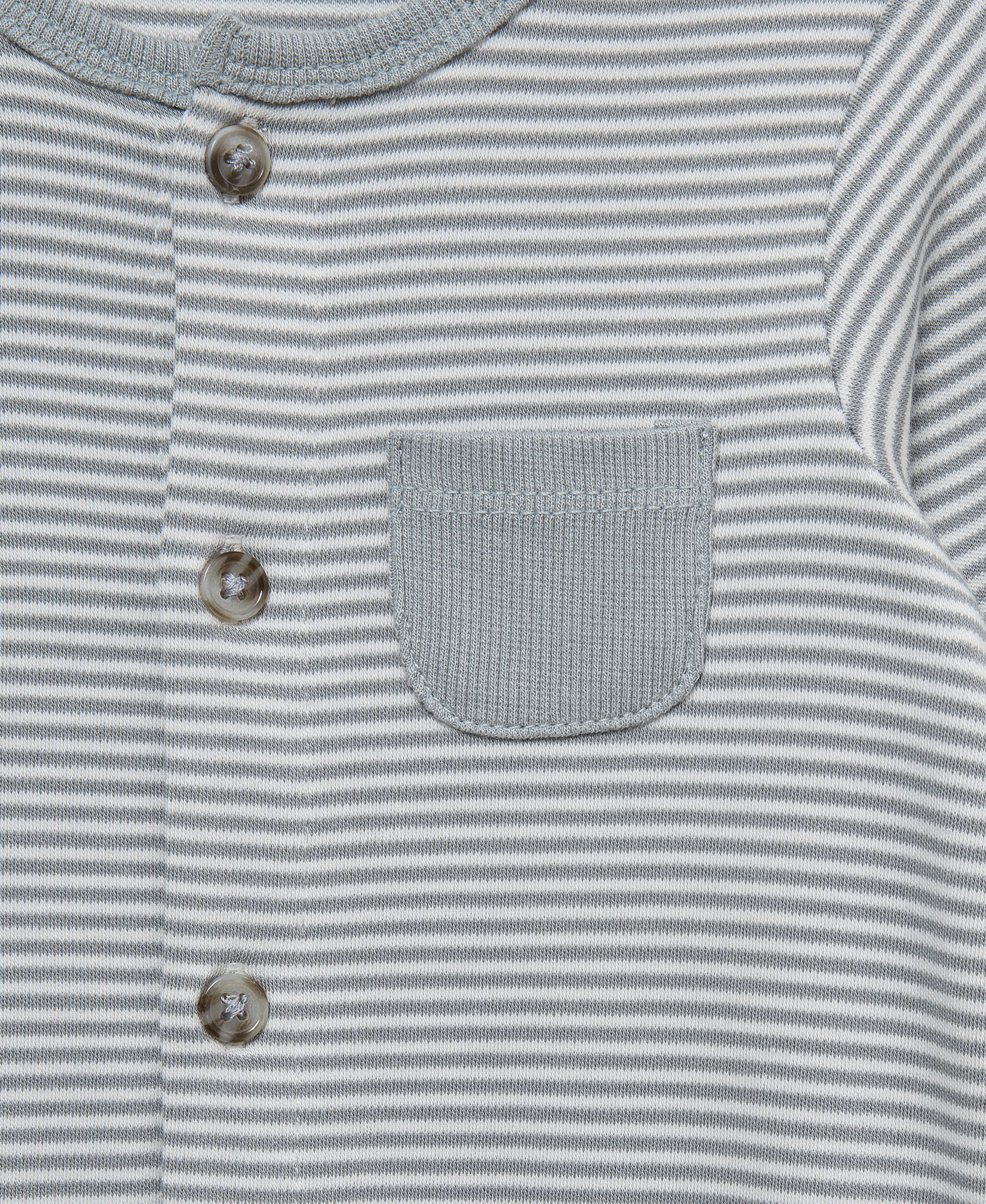 Grey Striped Coverall & Hat - Little Me
