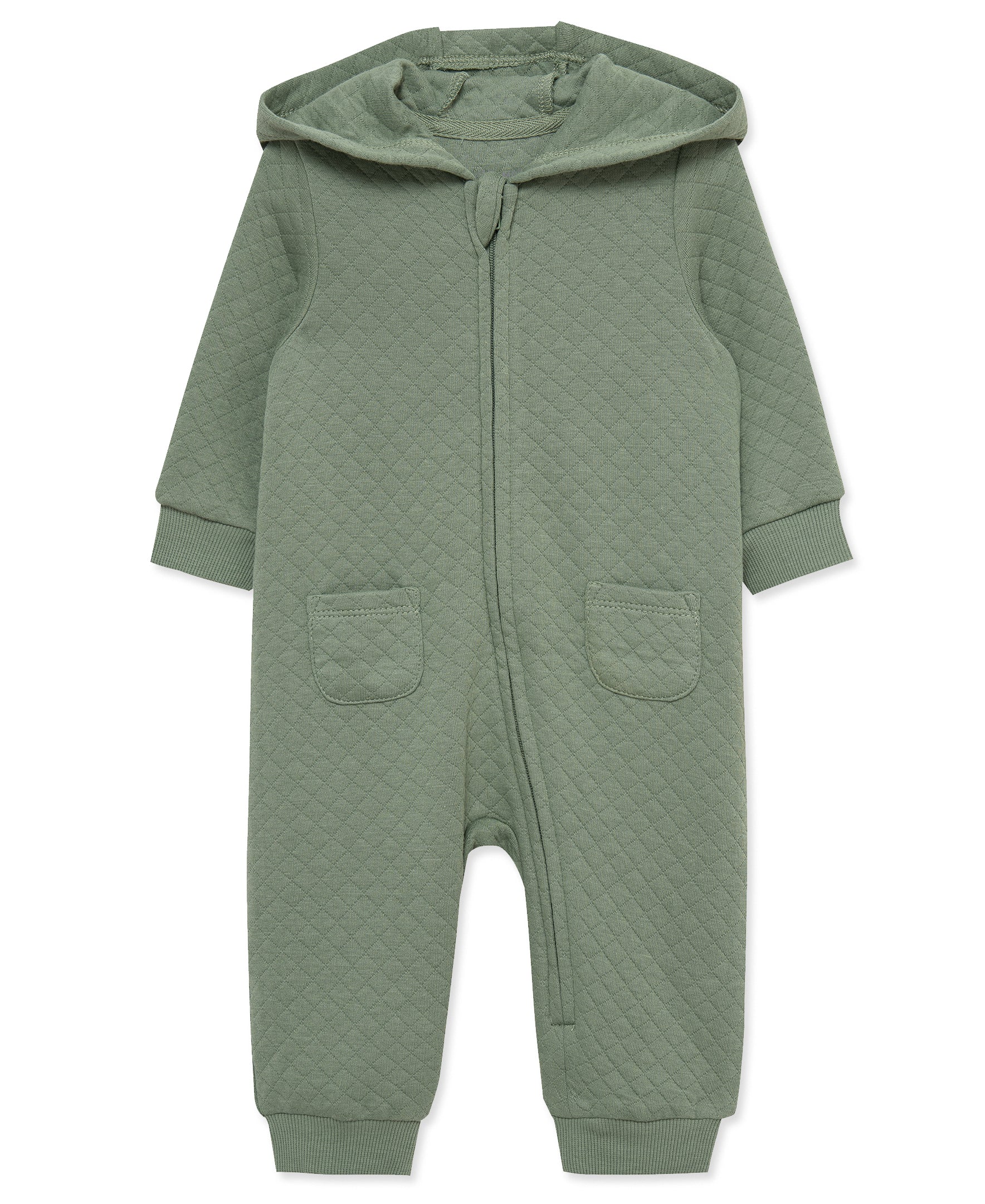 Green Quilted Hooded Coverall - Little Me