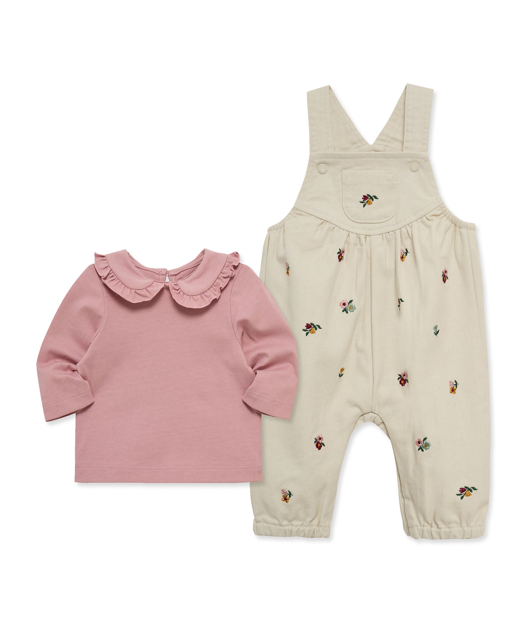 Posies Woven Overall Set (12M-24M) - Little Me