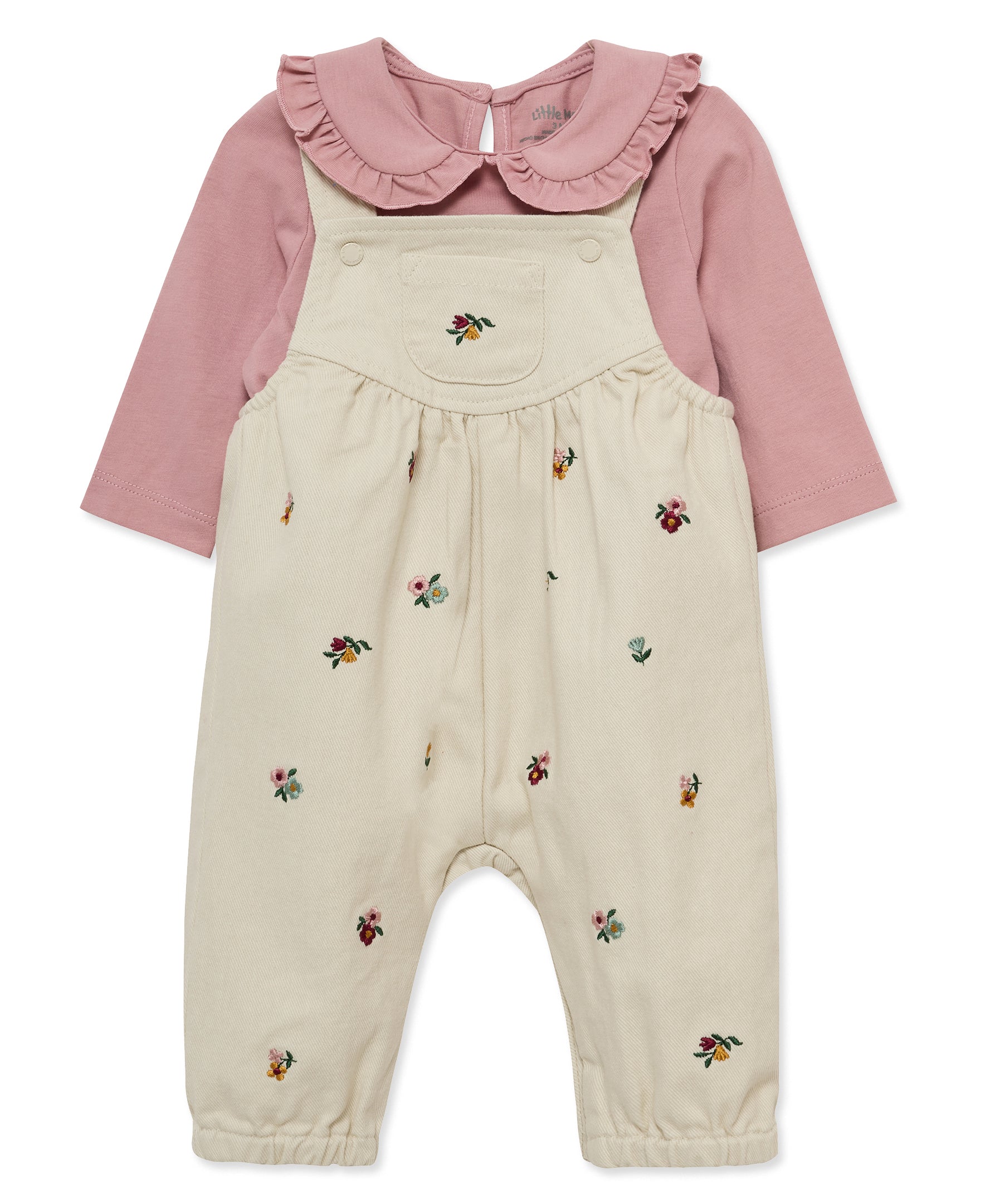 Posies Woven Overall Set (12M-24M) - Little Me