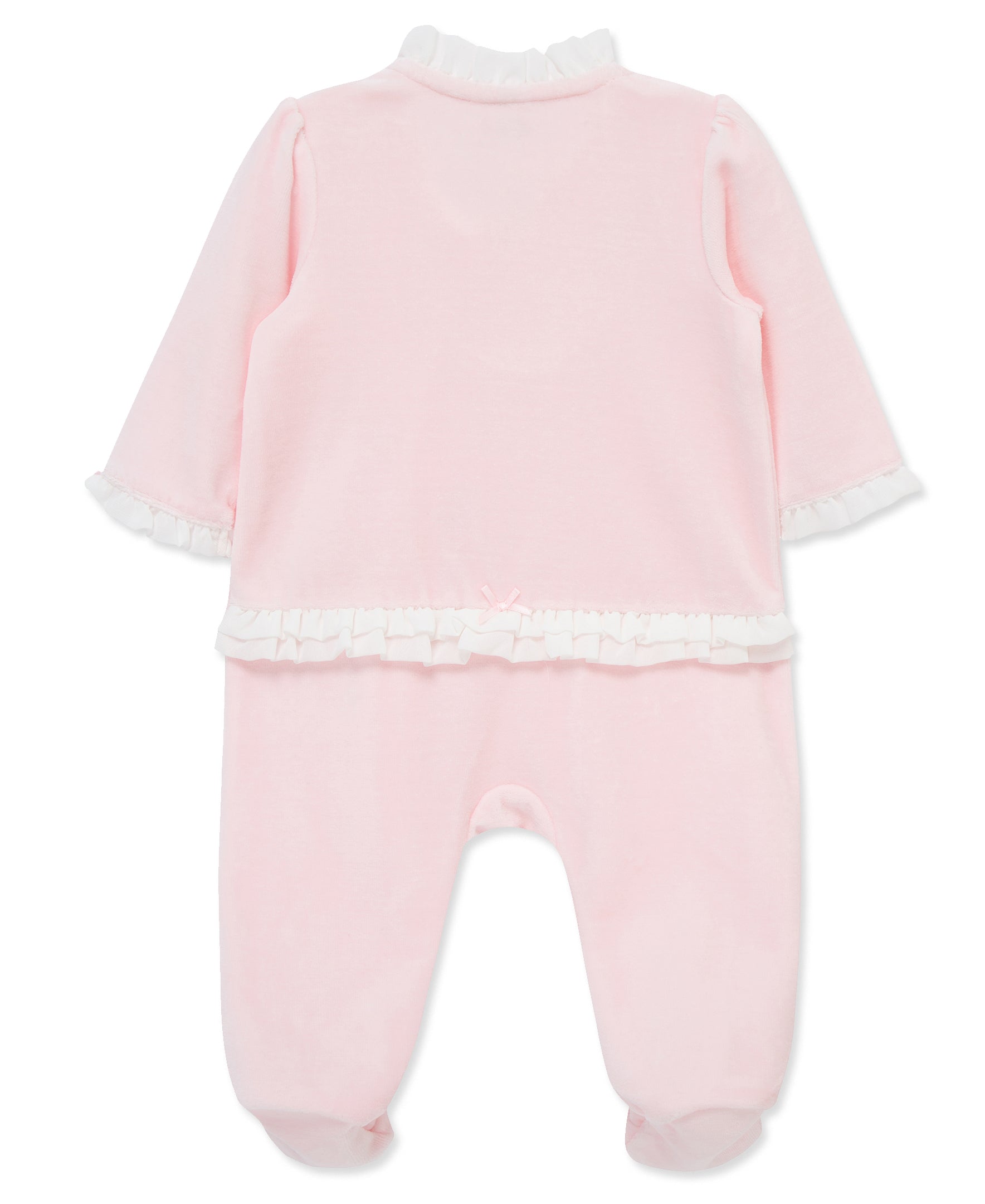 Flowers Velour Footie (3M-9M) - Little Me