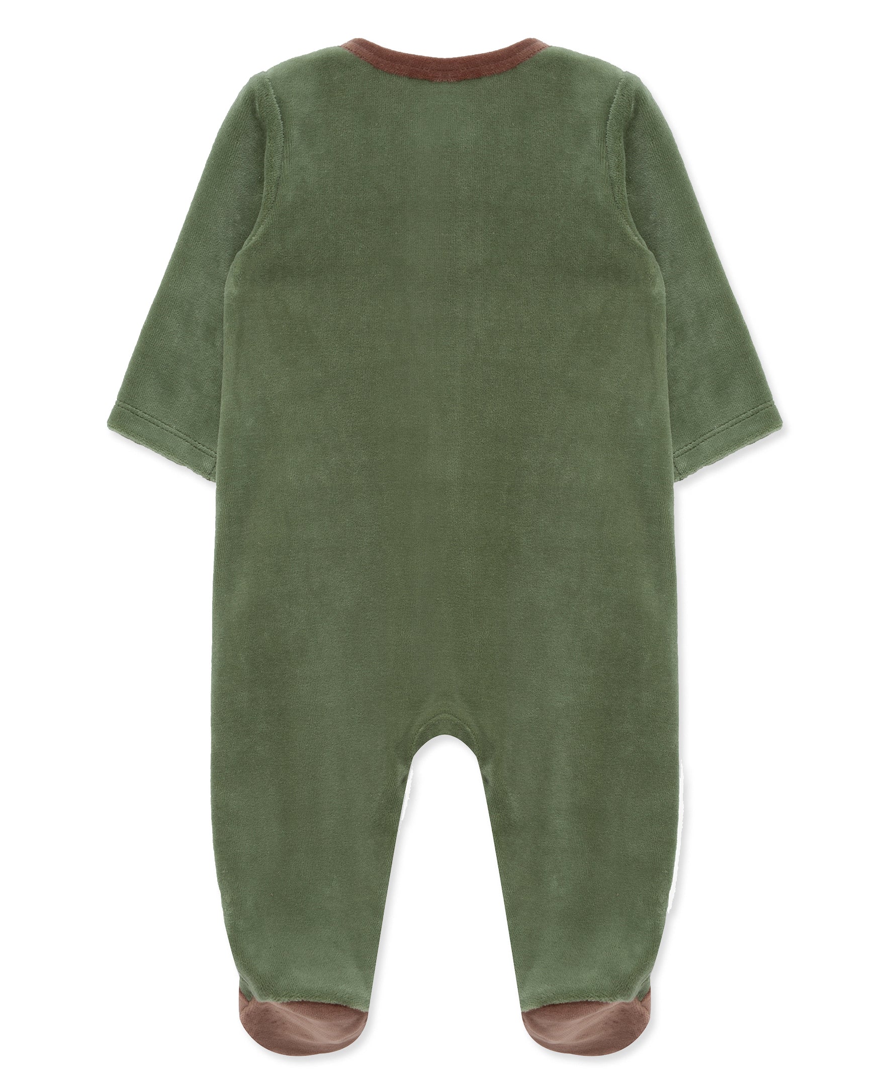 Horses Zip Velour Footie (3M-9M)
