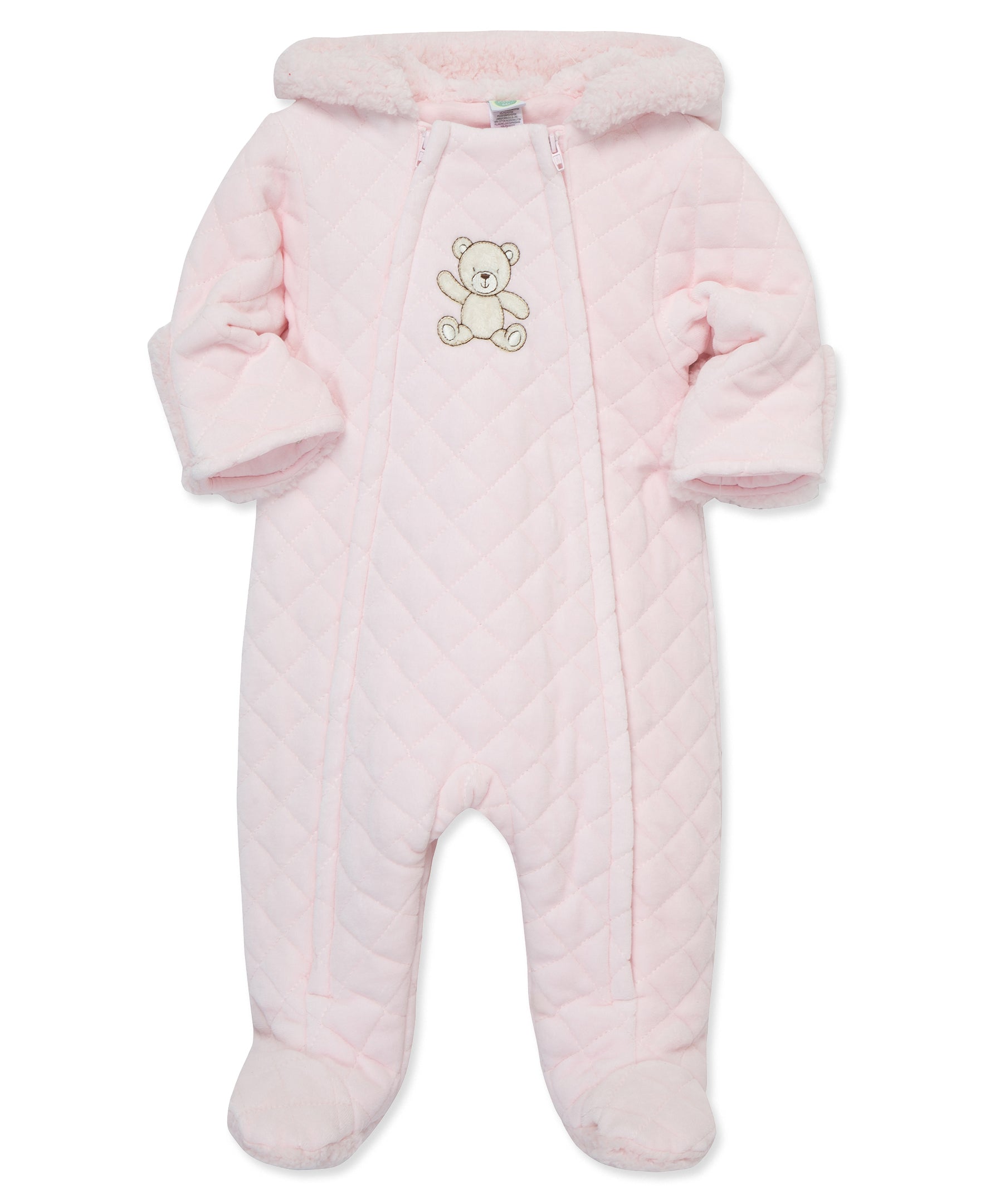 Pink Bear Quilted Pram - Little Me