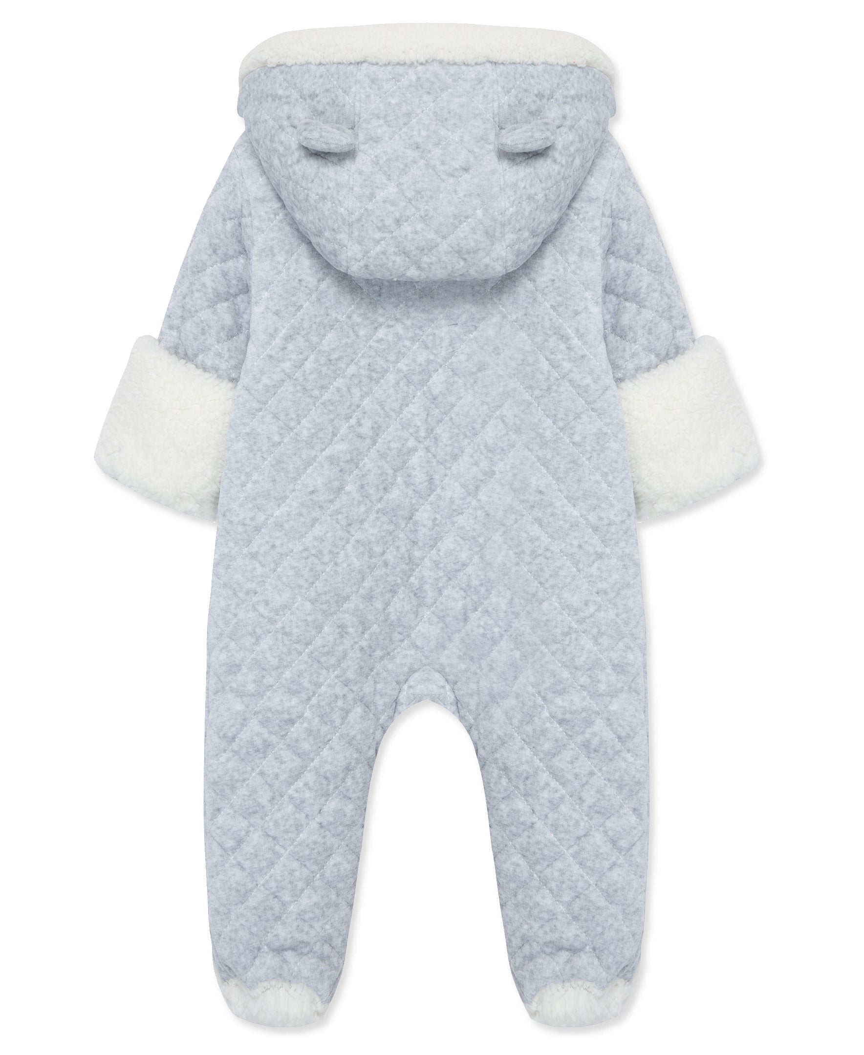Grey Bear Quilted Pram - Little Me