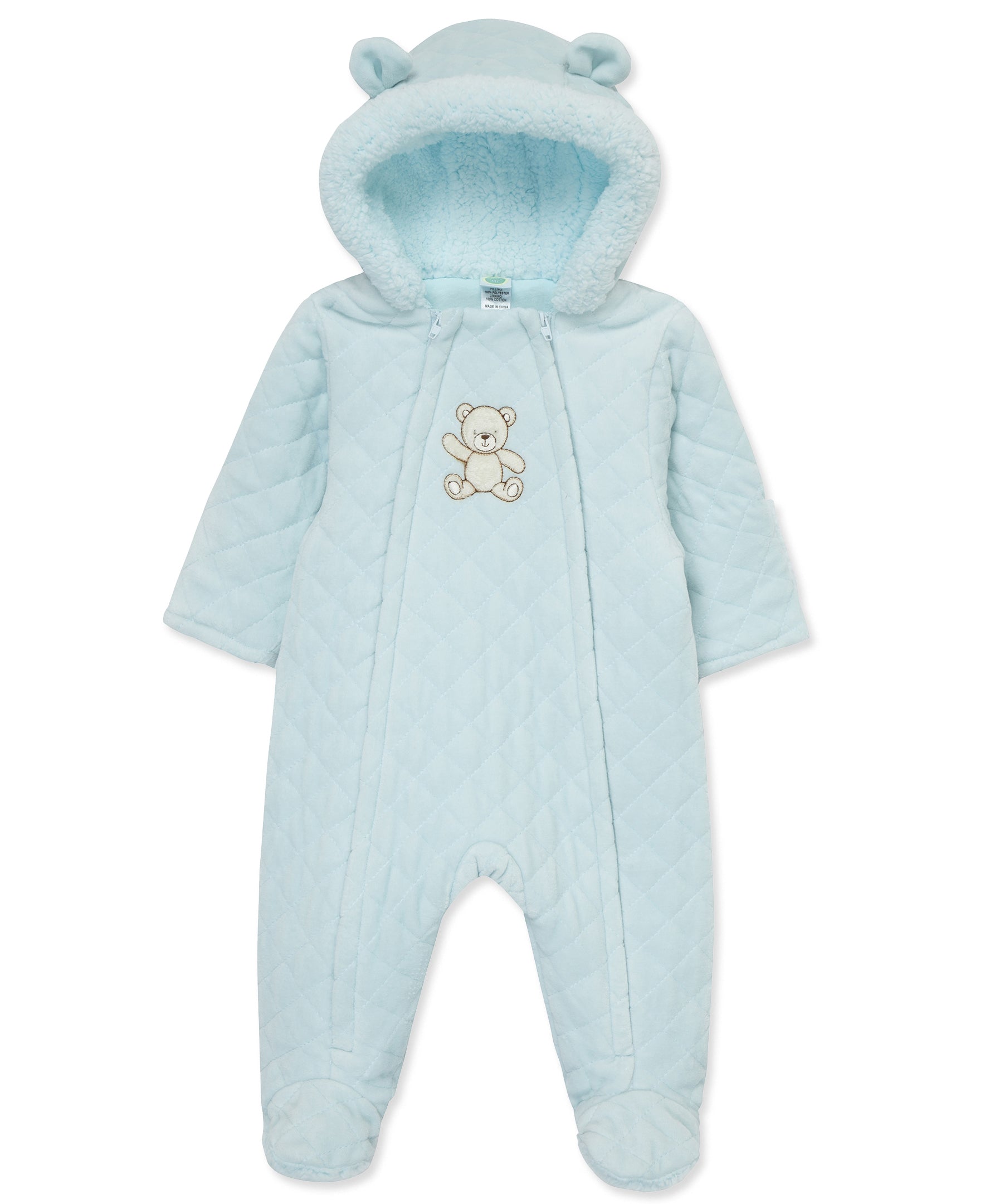 Blue Bear Quilted Pram - Little Me
