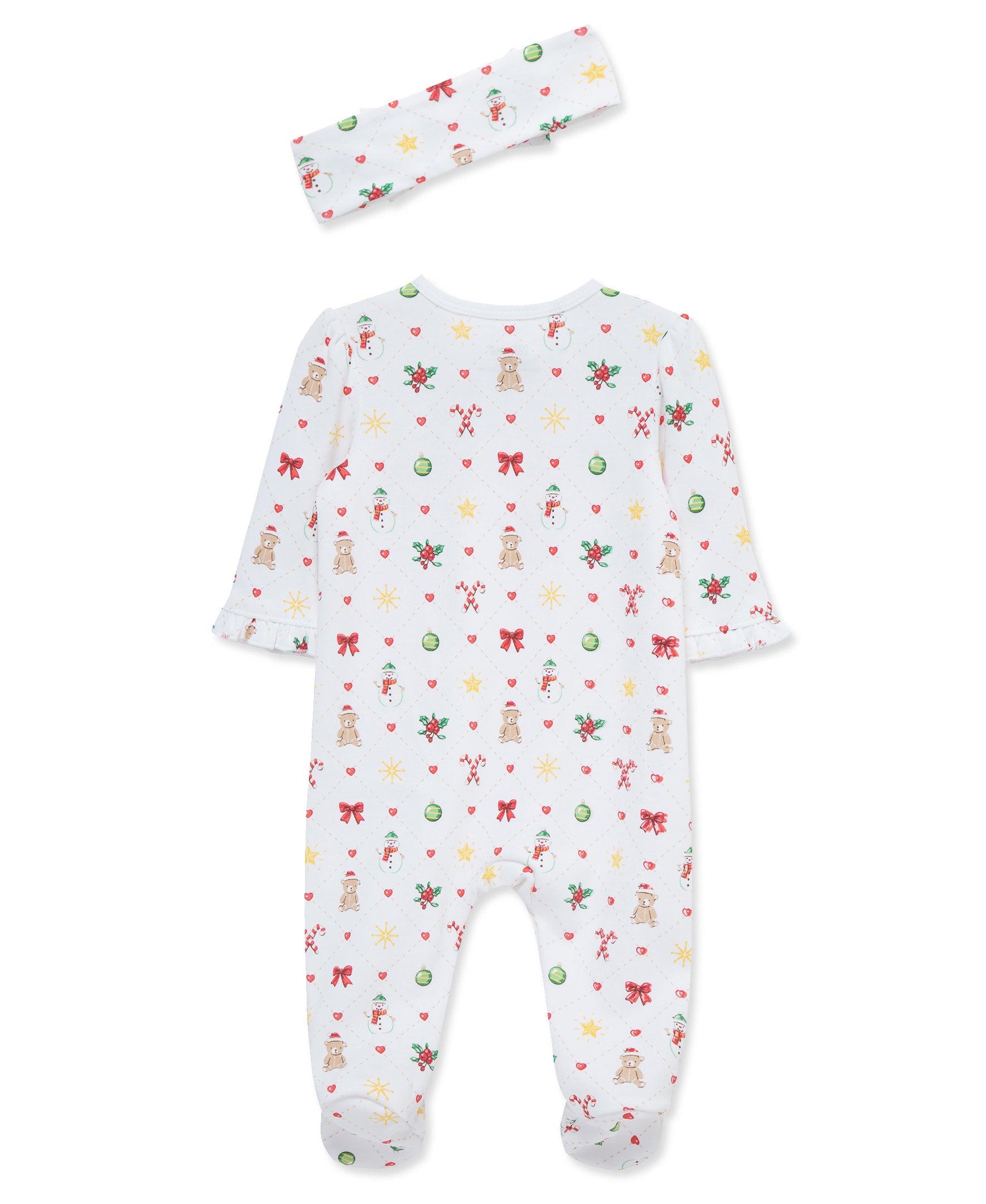 Festive Christmas Footie & Headband (NB-9M)