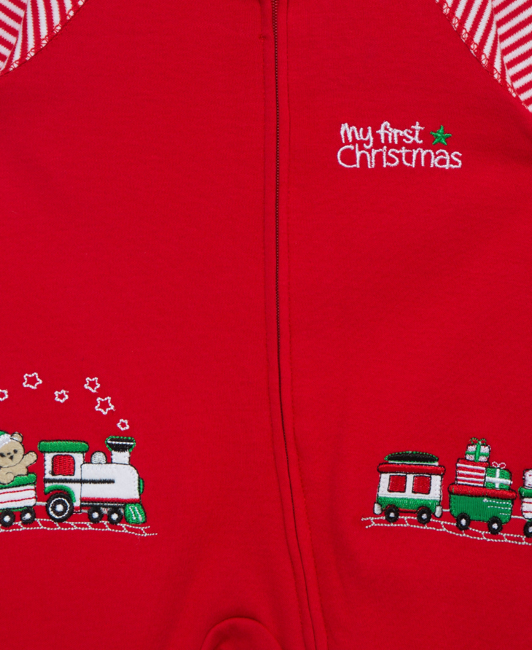 Train "My First Christmas" Footie & Hat (NB-9M)