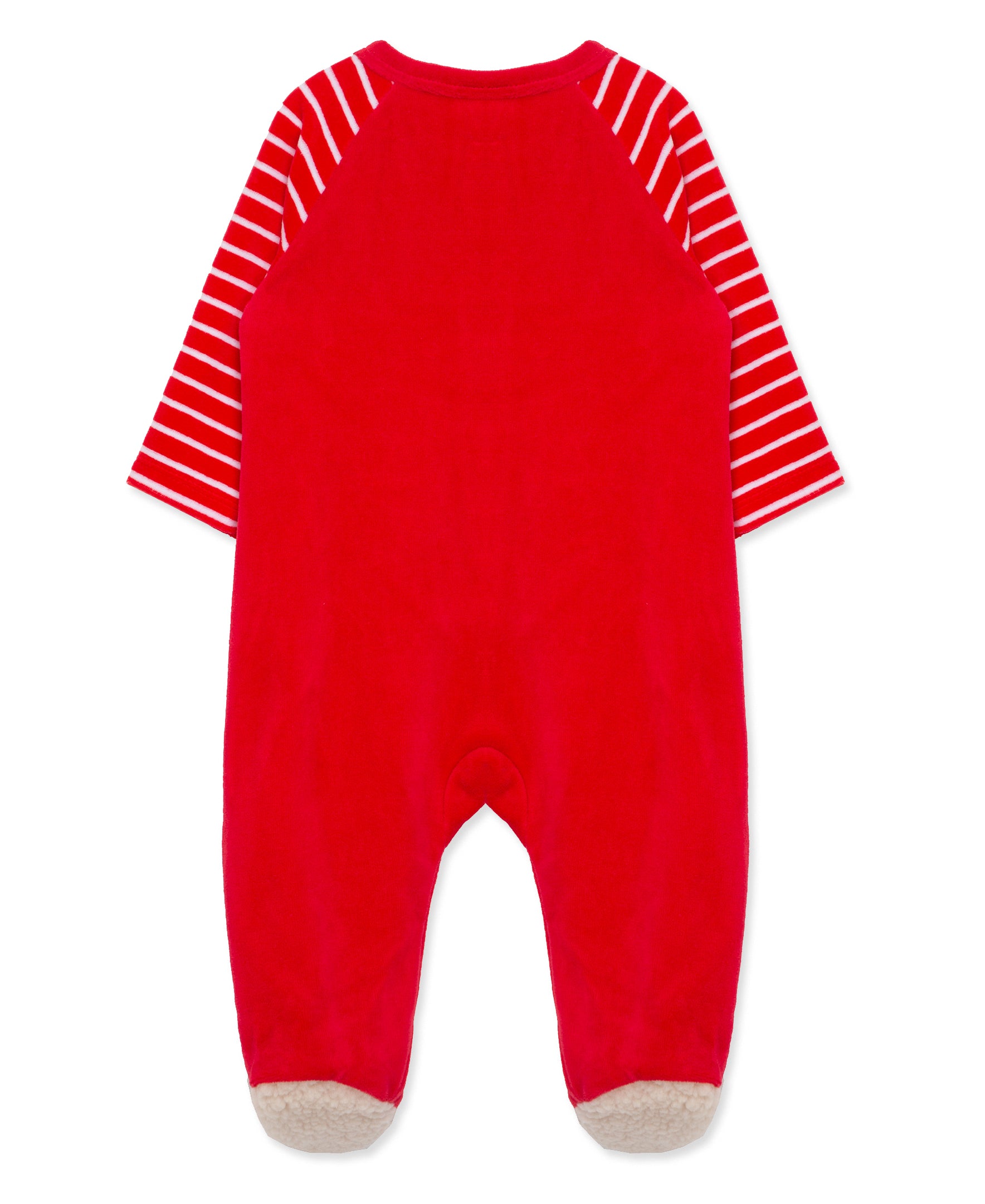 Toy Bear Velour Footie (3M-9M) - Little Me