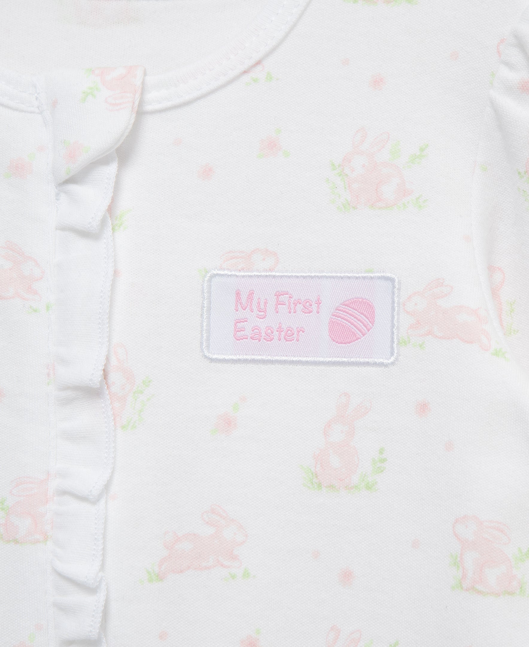 Pink Bunny 2-Way-Zip Footed One-Piece & Hat