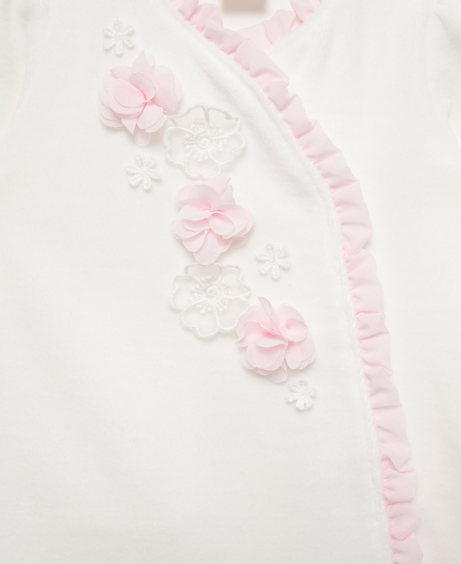 Flowers Velour Footie (3M-9M) - Little Me