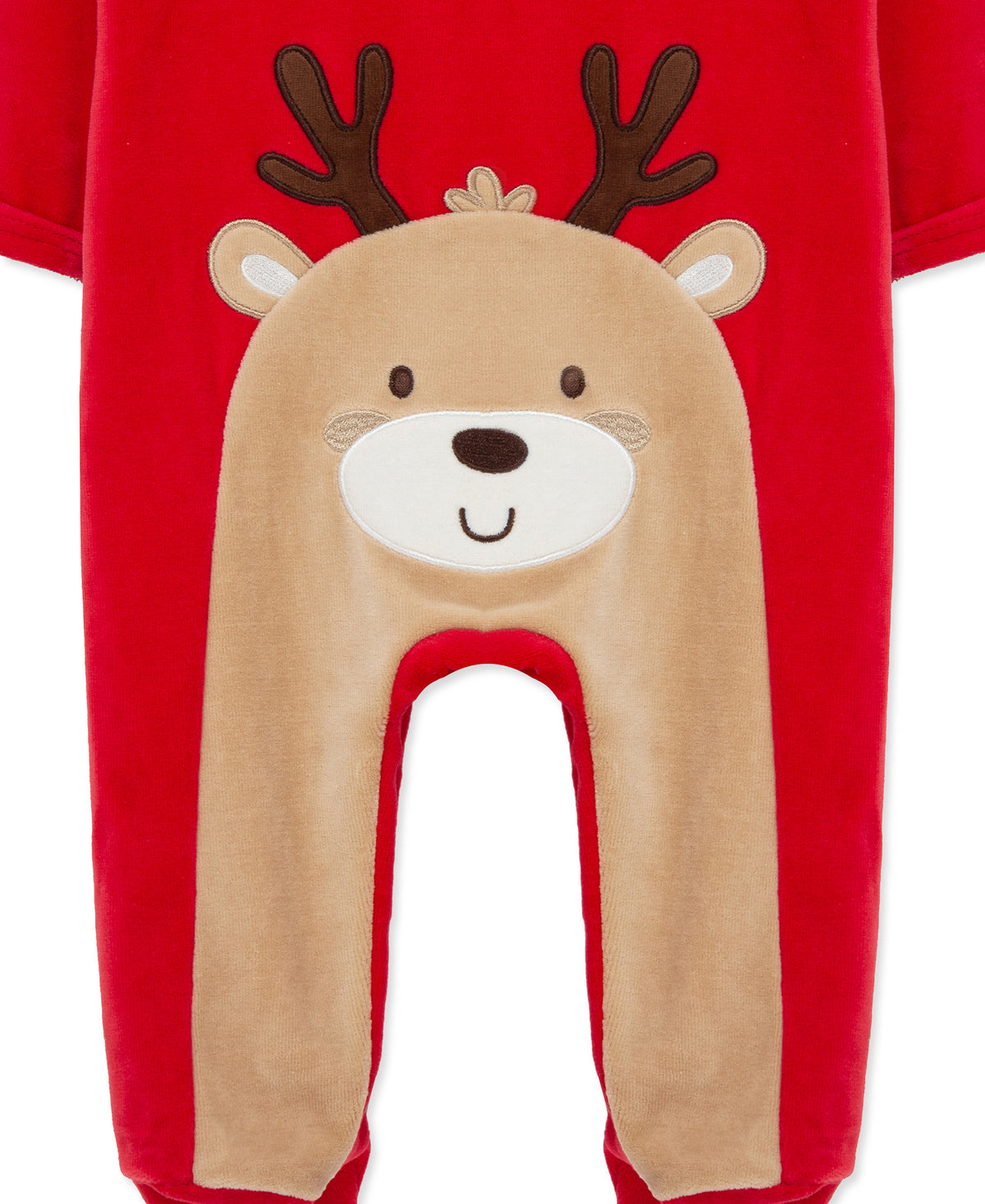 Reindeer Velour Footie (3M-9M) - Little Me