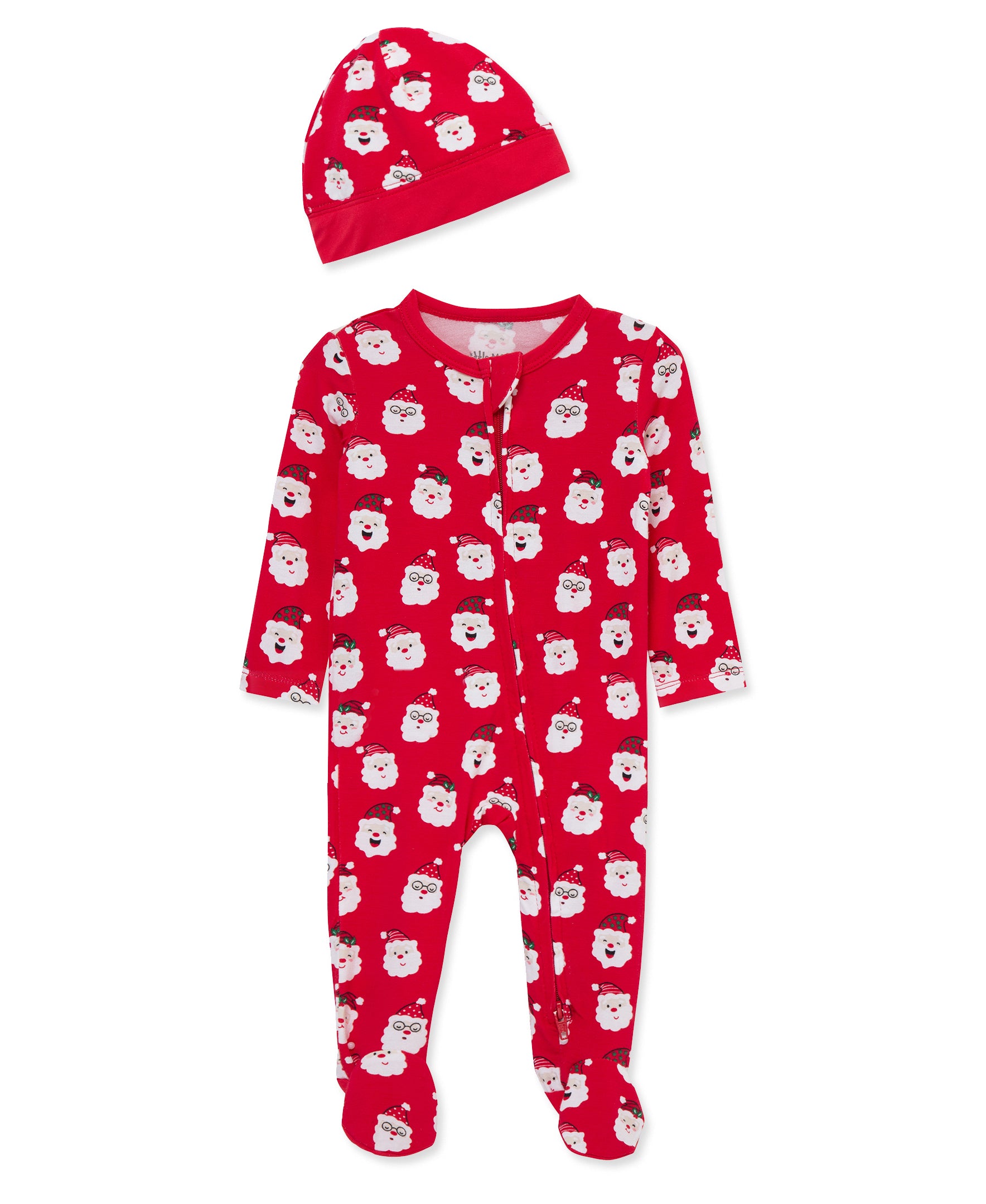 Fun Santa Footie & Hat (NB-9M) - Little Me