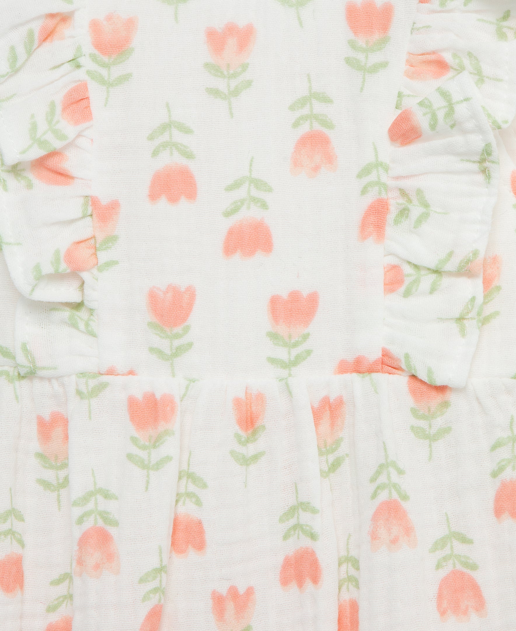 Tulips Gauze Romper & Headband Set - Little Me