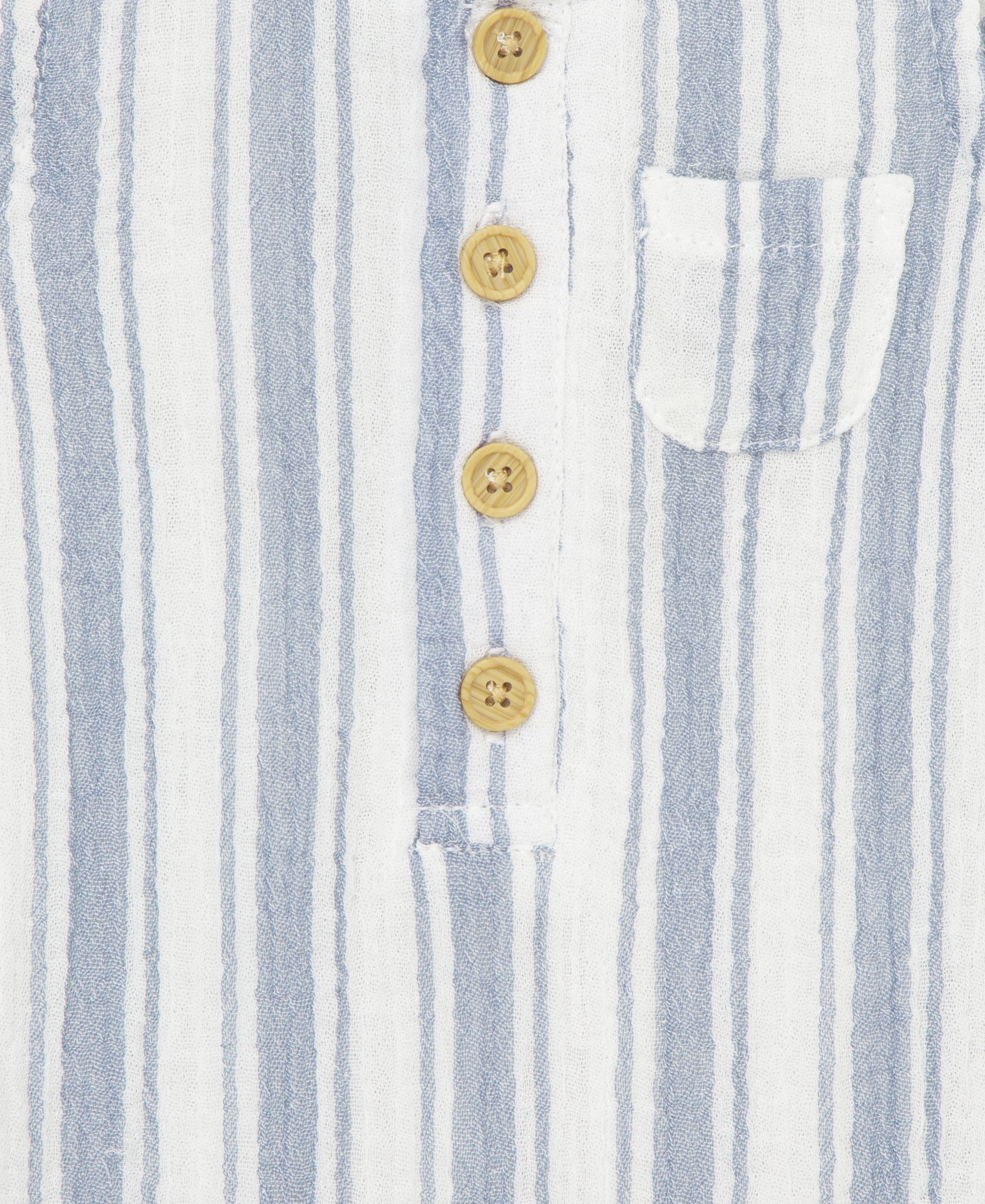 Striped Gauze Romper & Hat Set - Little Me