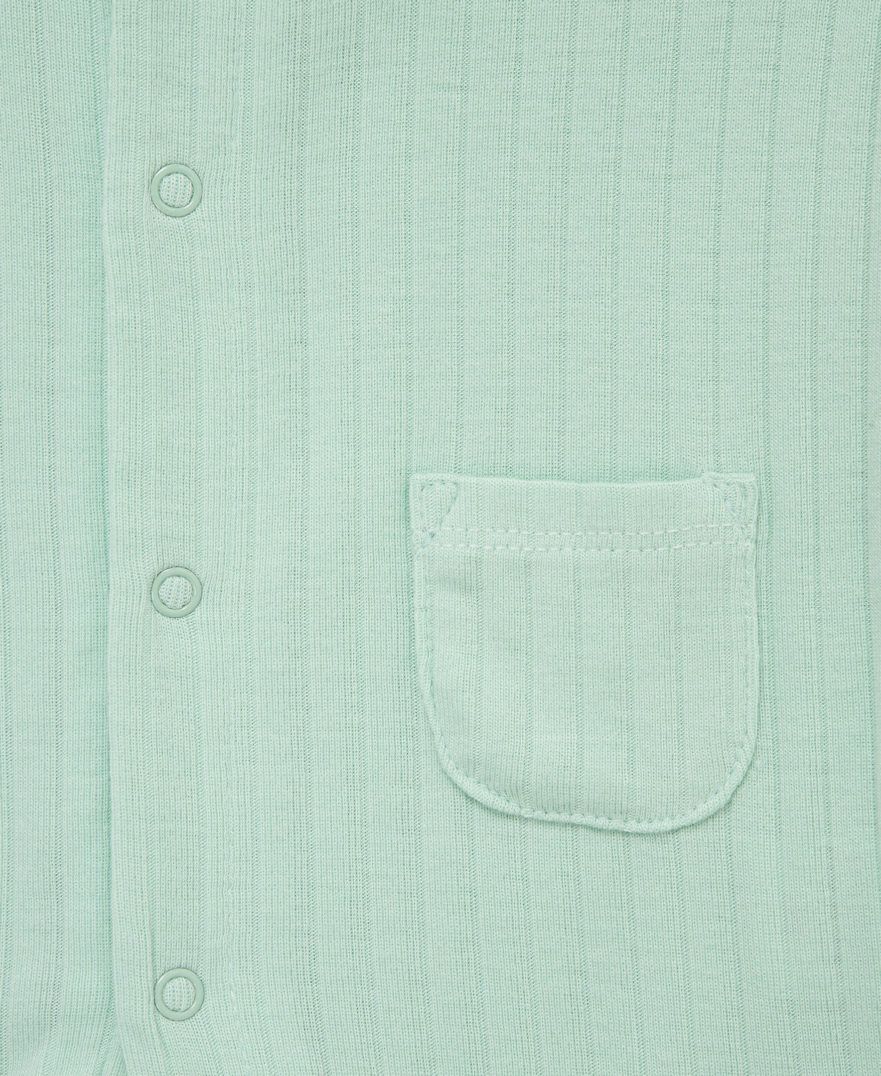 Green Rib Knit Pocket Romper