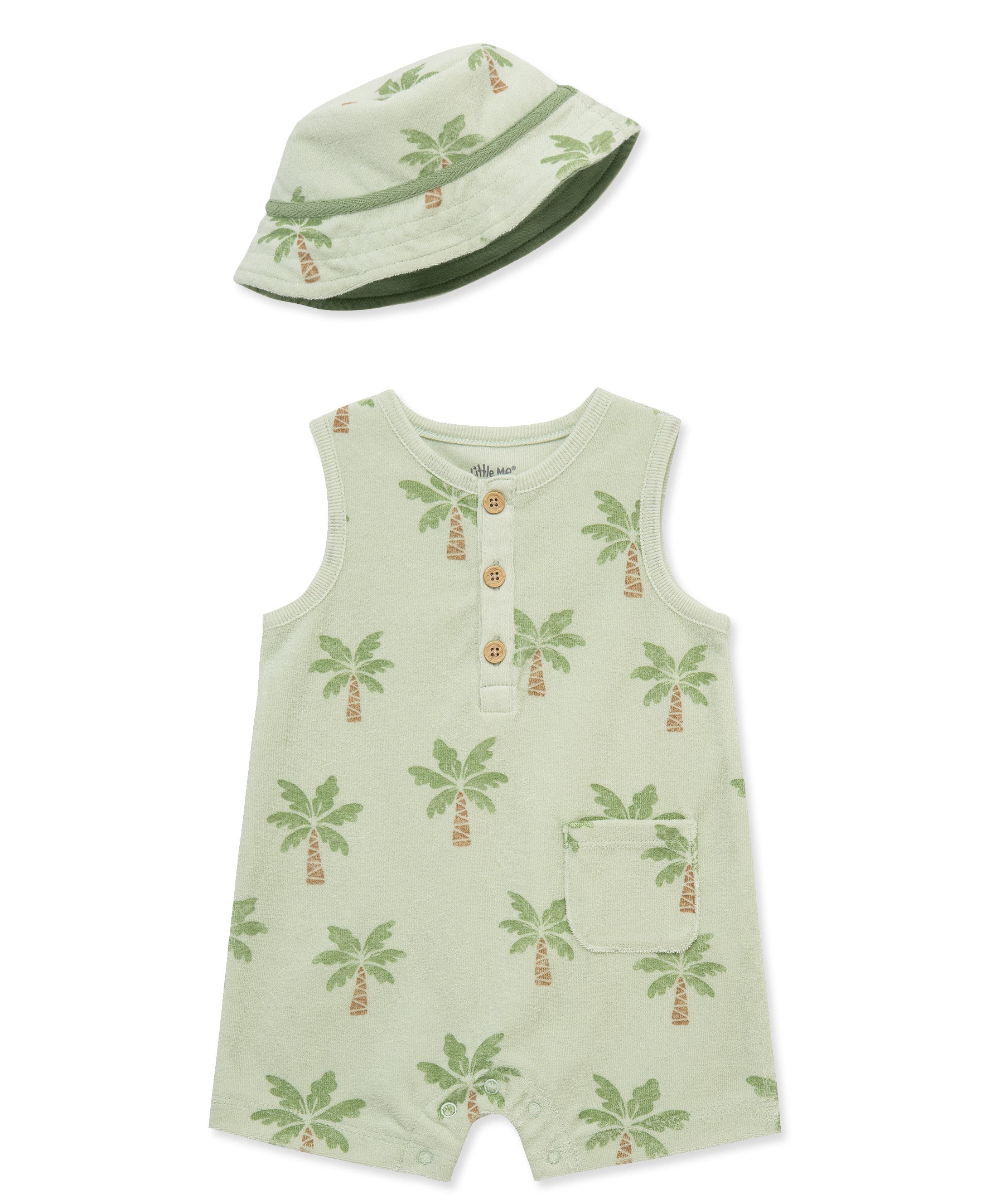 Palms Terry Romper & Hat