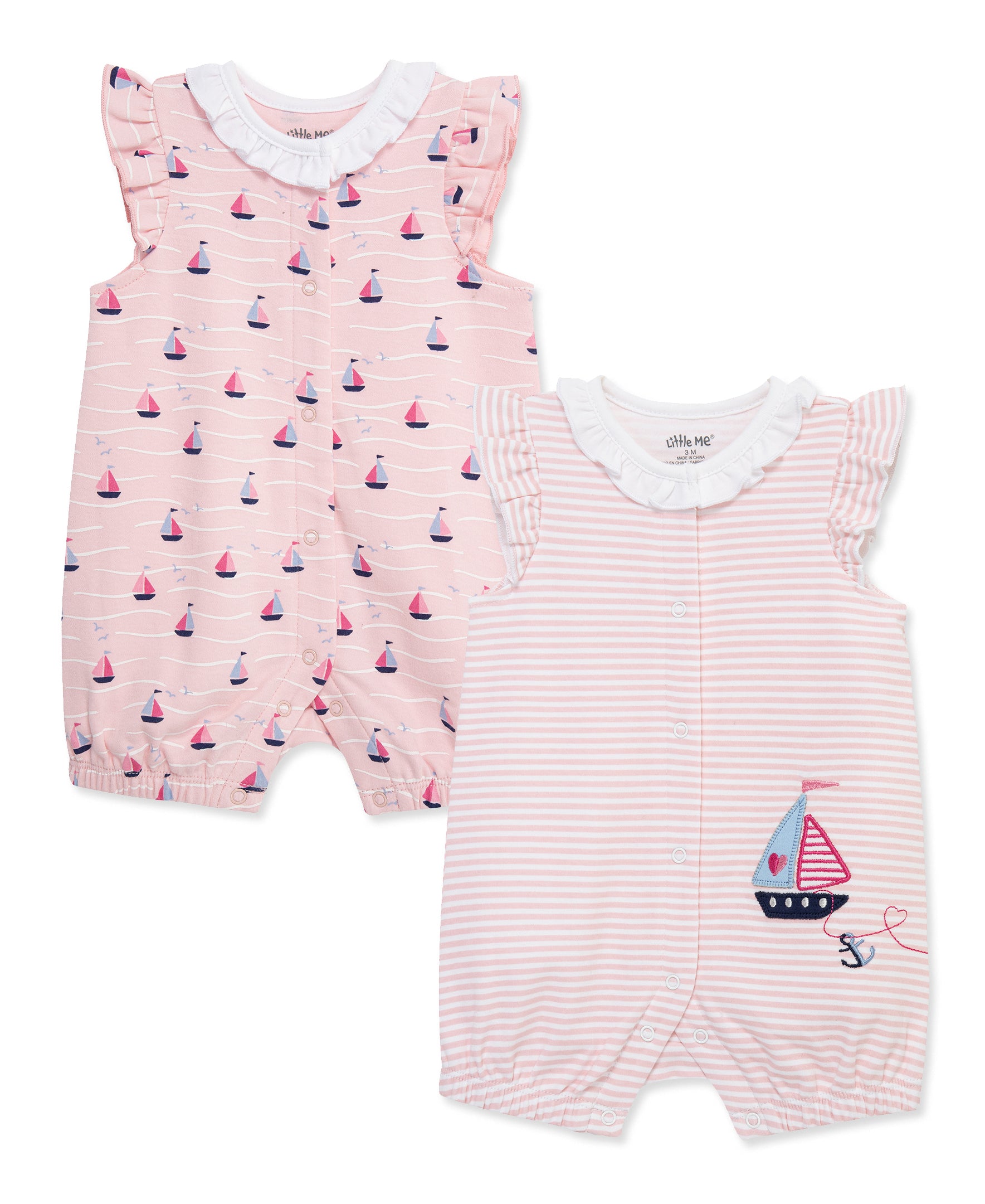 Sailboats Rompers 2-Pack
