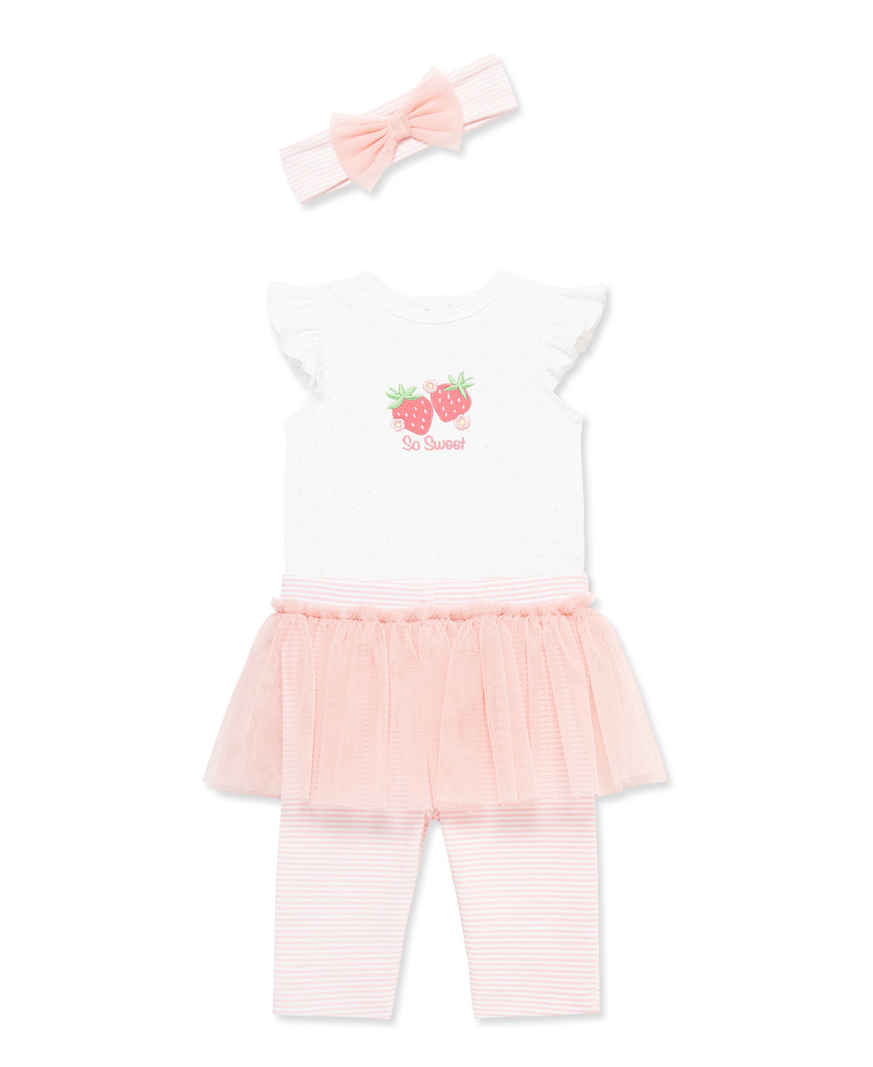 Strawberry Skegging & Headband Set (12M-24M)