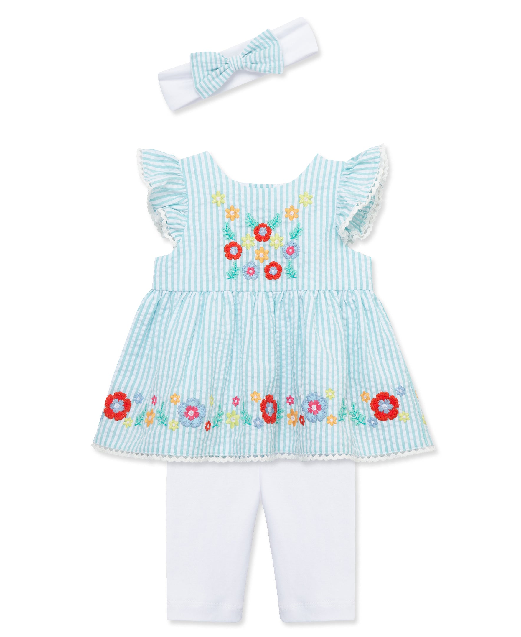 Happy Flowers Woven Tunic Set (12M-24M) - Little Me