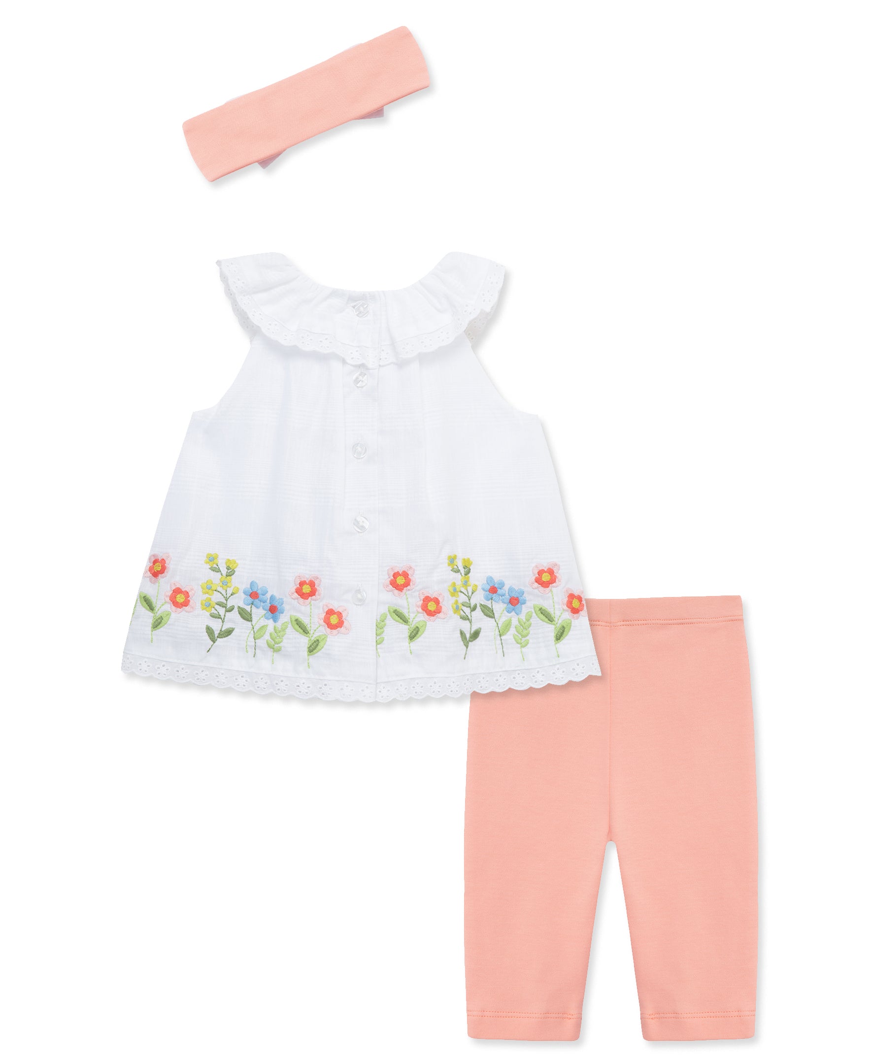 Floral Border Woven Tunic Set (12M-24M) - Little Me
