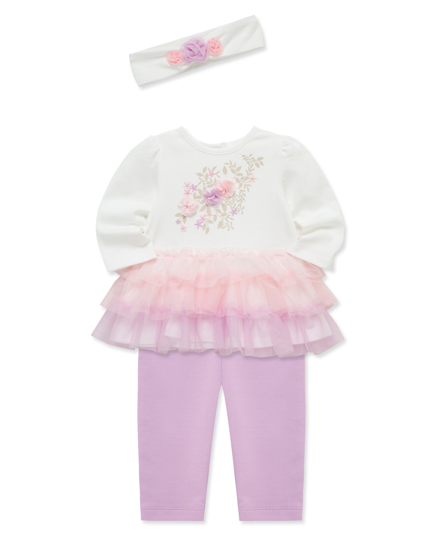Floral Tutu & Legging Set (3M-12M) - Little Me