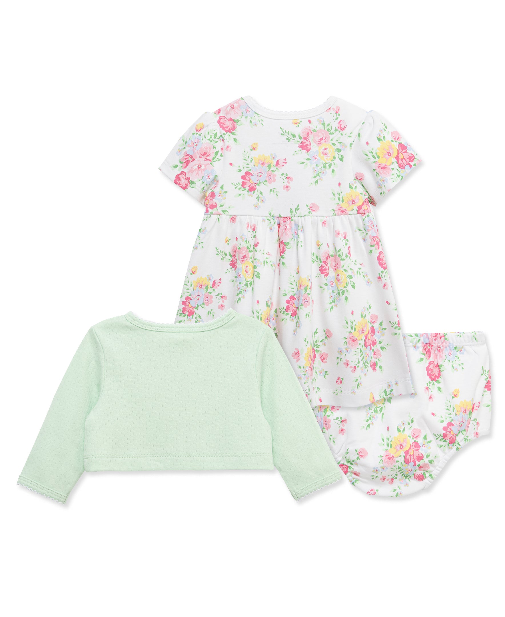 Bouquet Knit Dress & Cardigan Set - Little Me