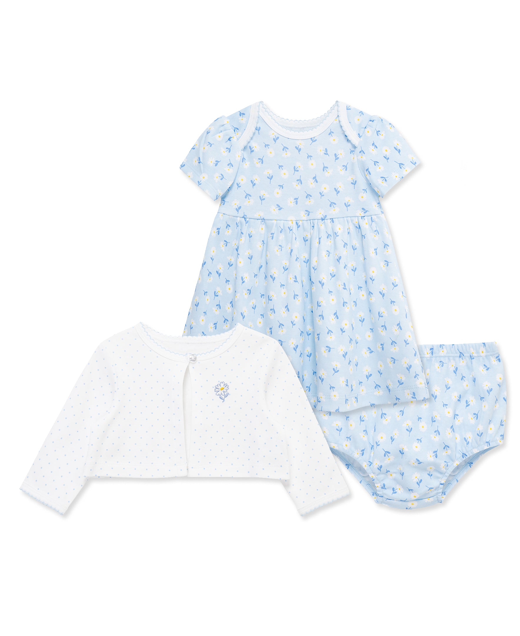 Daisies Knit Dress & Cardigan Set - Little Me
