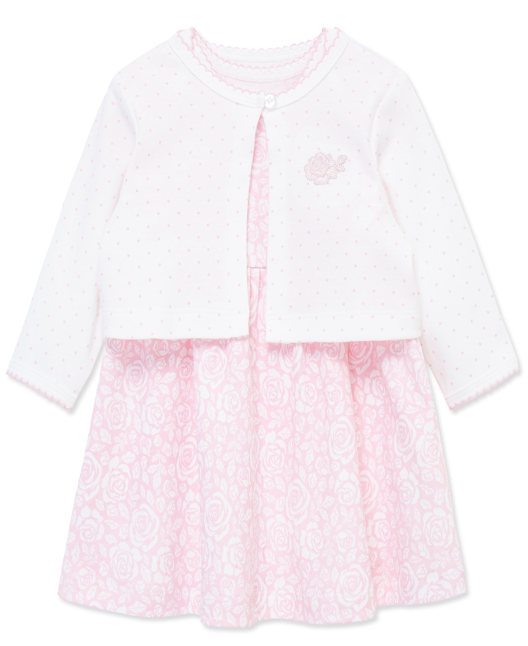Roses Knit Dress & Cardigan Set - Little Me