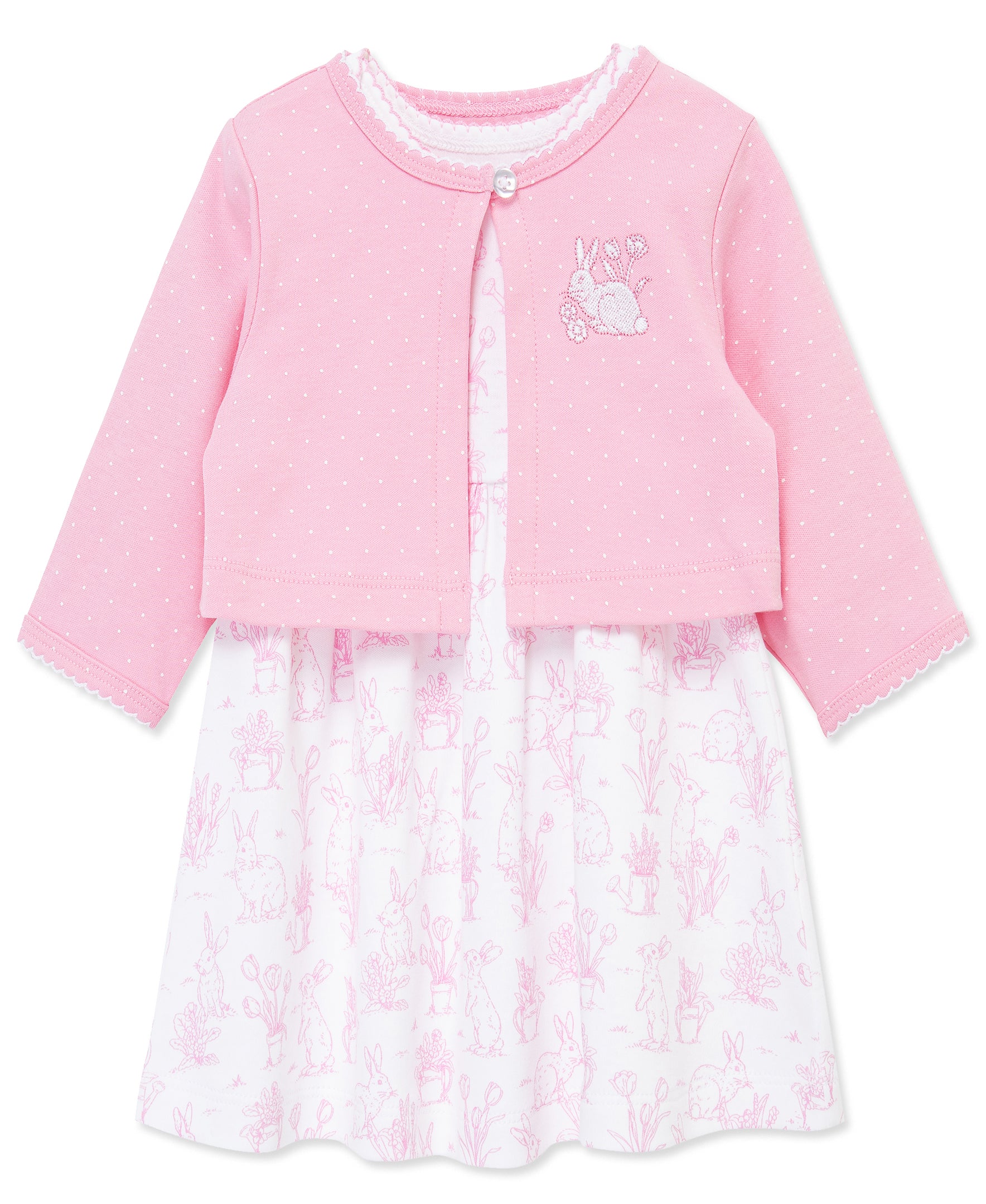 Bunny Dress & Cardigan Set w/ Panty