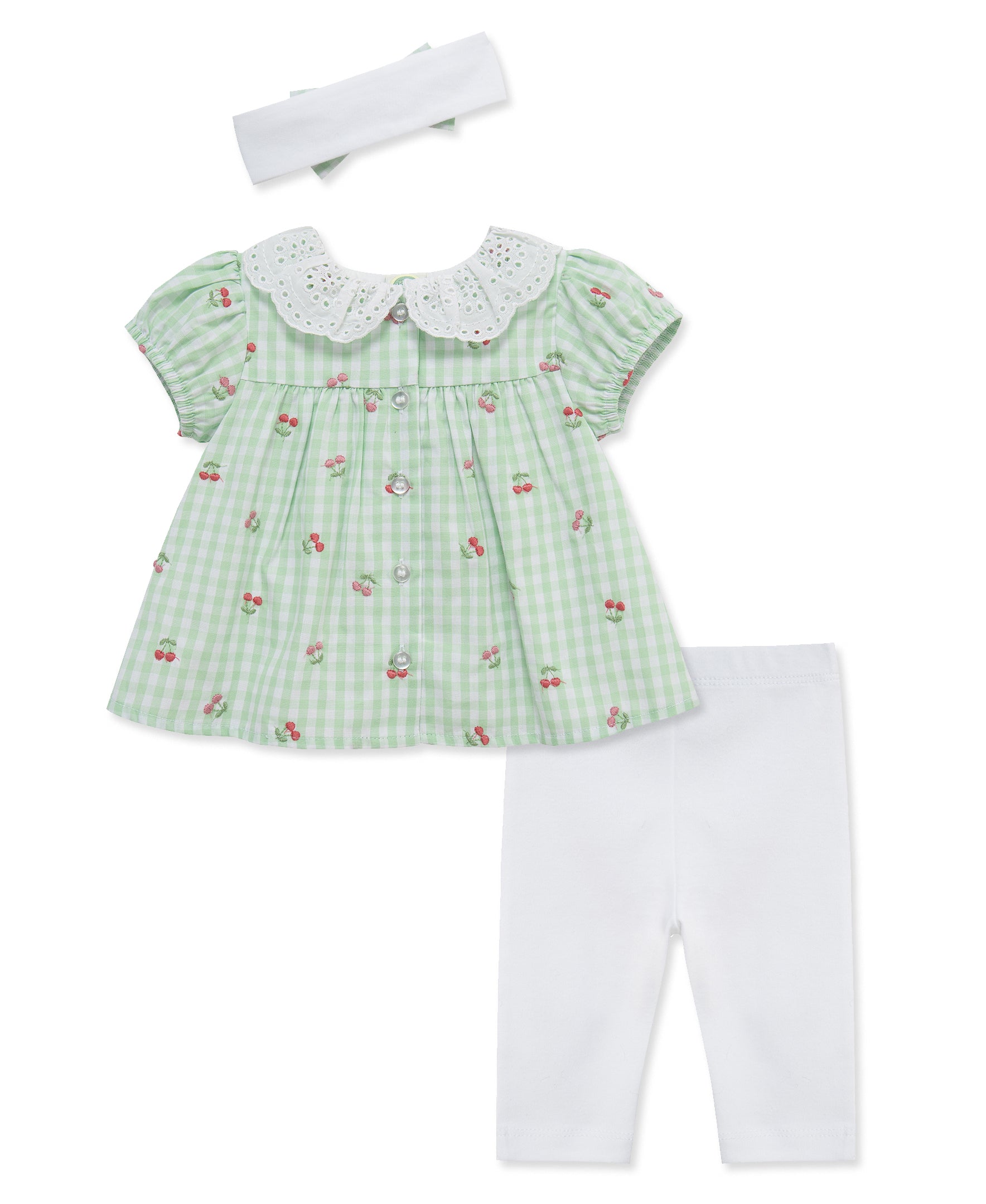 Cherry Check Woven Tunic & Legging Set (12M-24M) - Little Me