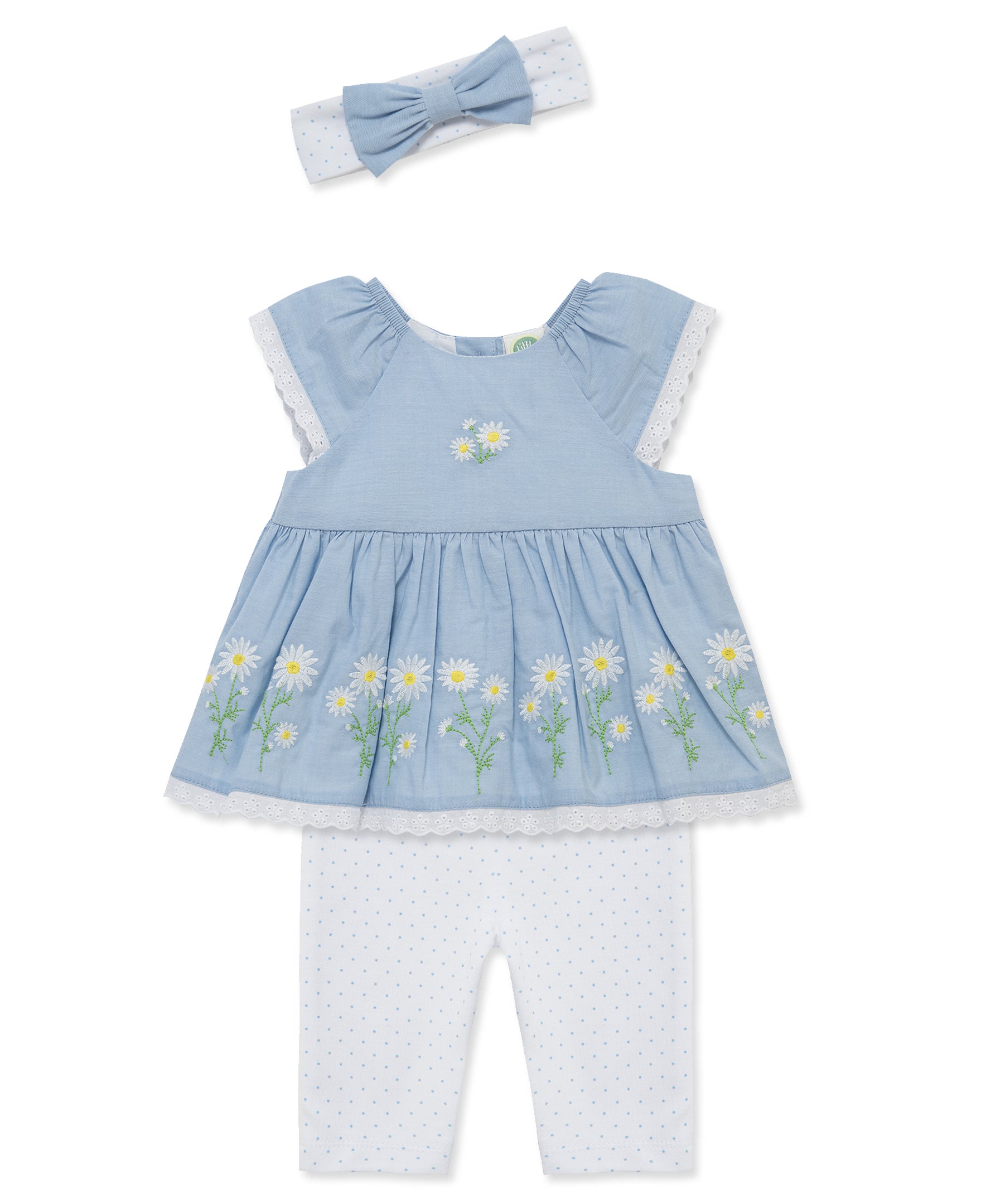 Daisy Border Woven Tunic & Legging Set (12M-24M)