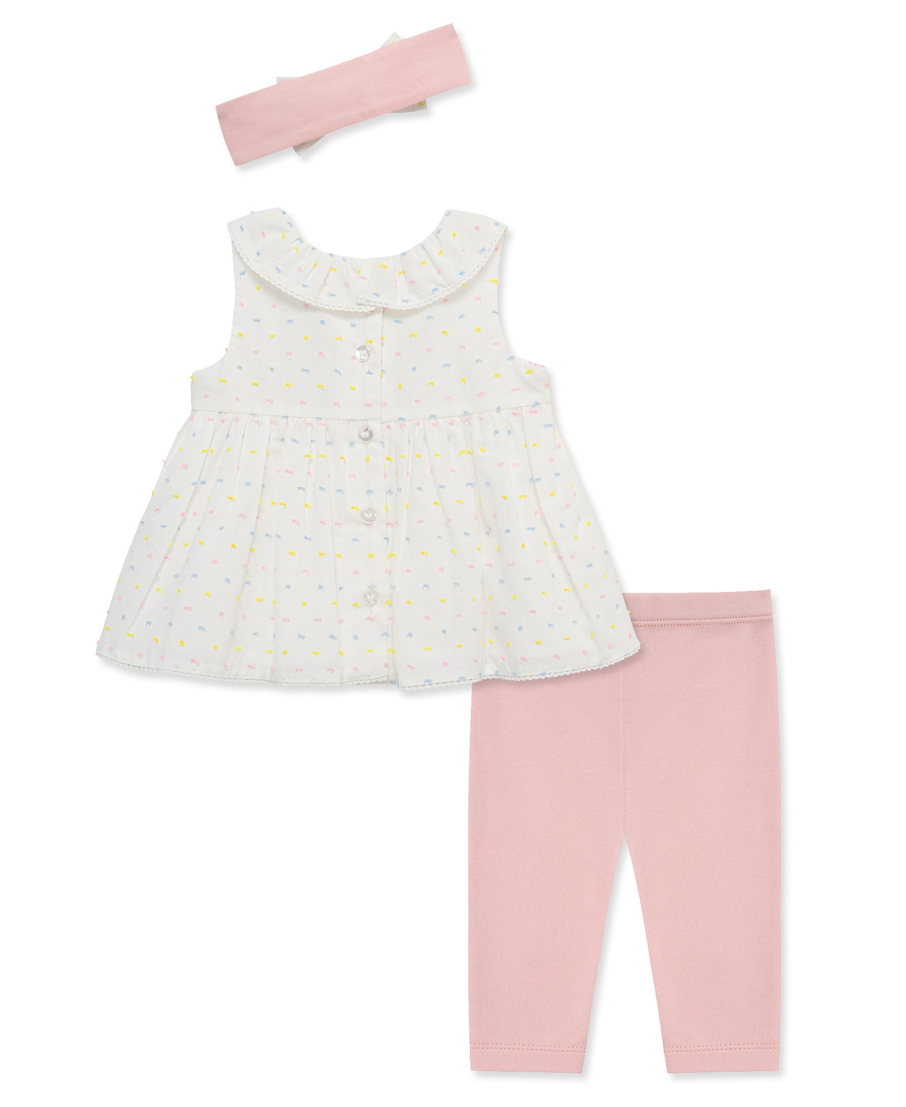 Smocked Dot Woven Tunic & Legging Set (3M-12M)
