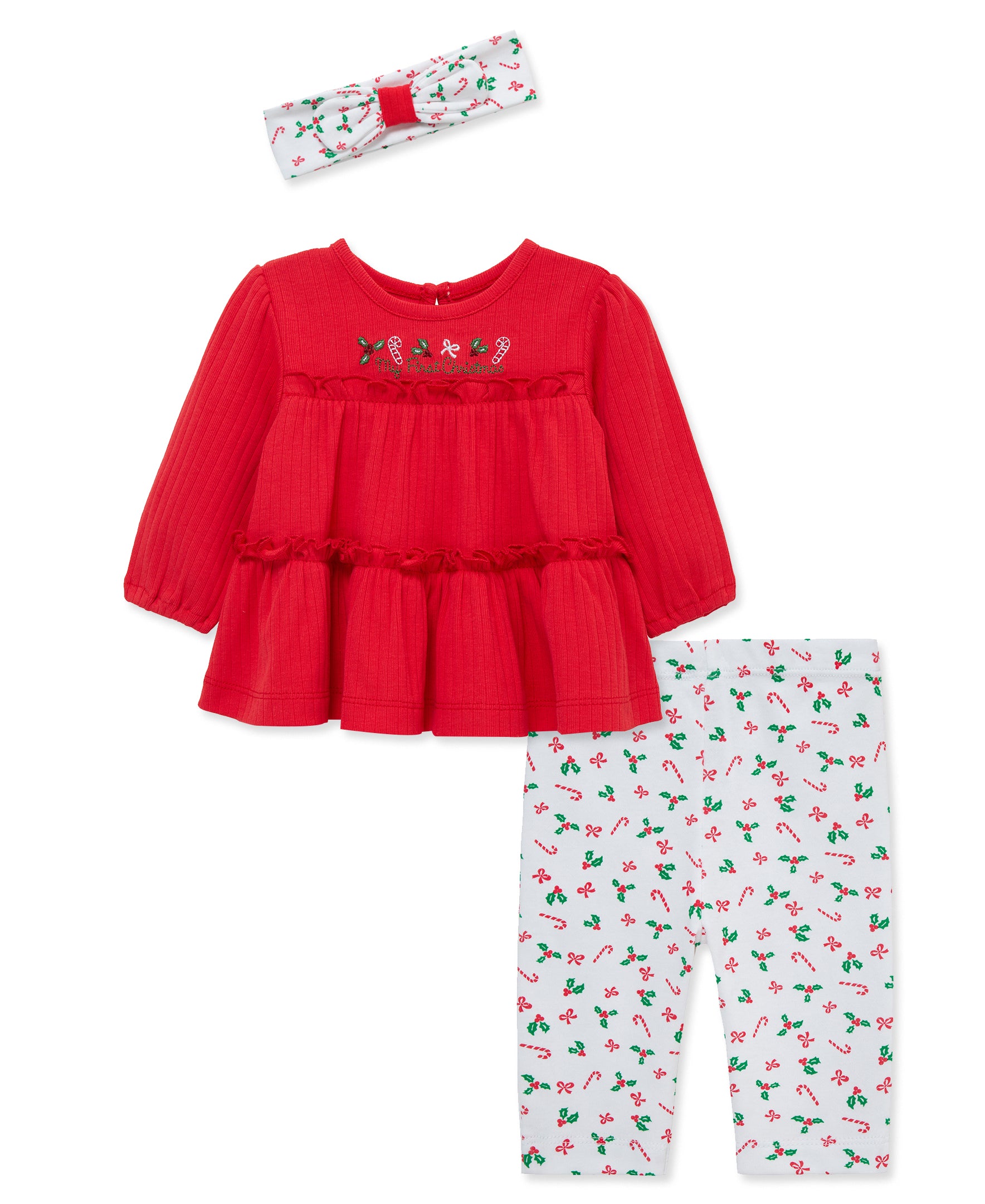 Candy Cane Tunic & Headband Set (3M-12M) - Little Me