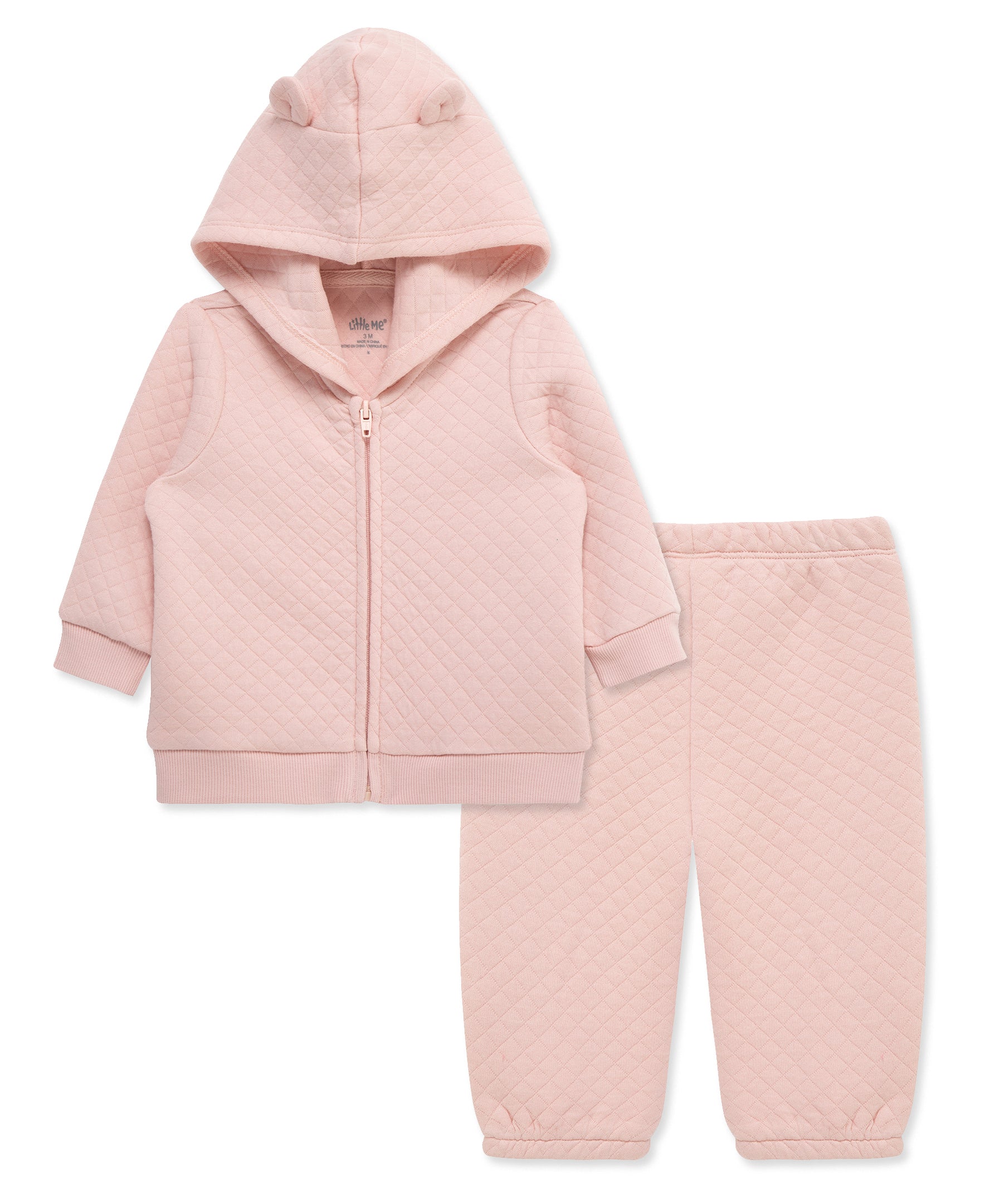 Pink Quilted Hoodie Set - Little Me