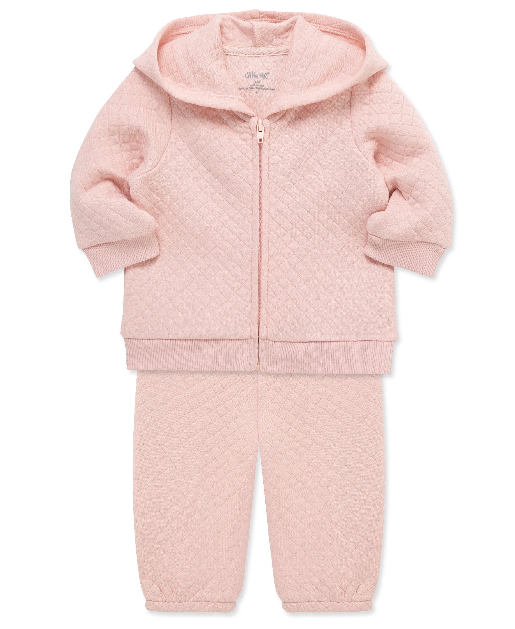 Pink Quilted Hoodie Set - Little Me