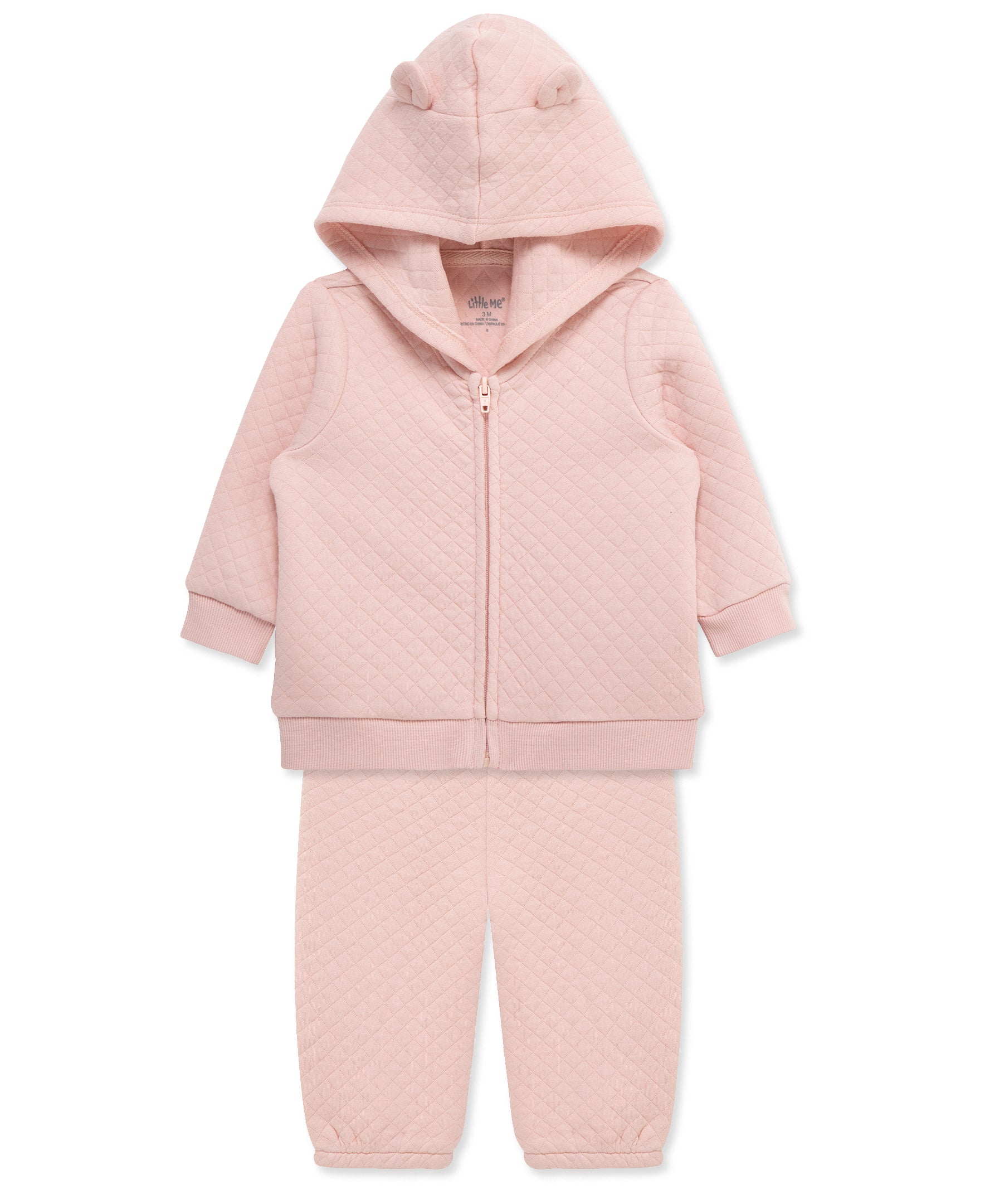 Pink Quilted Hoodie Set - Little Me