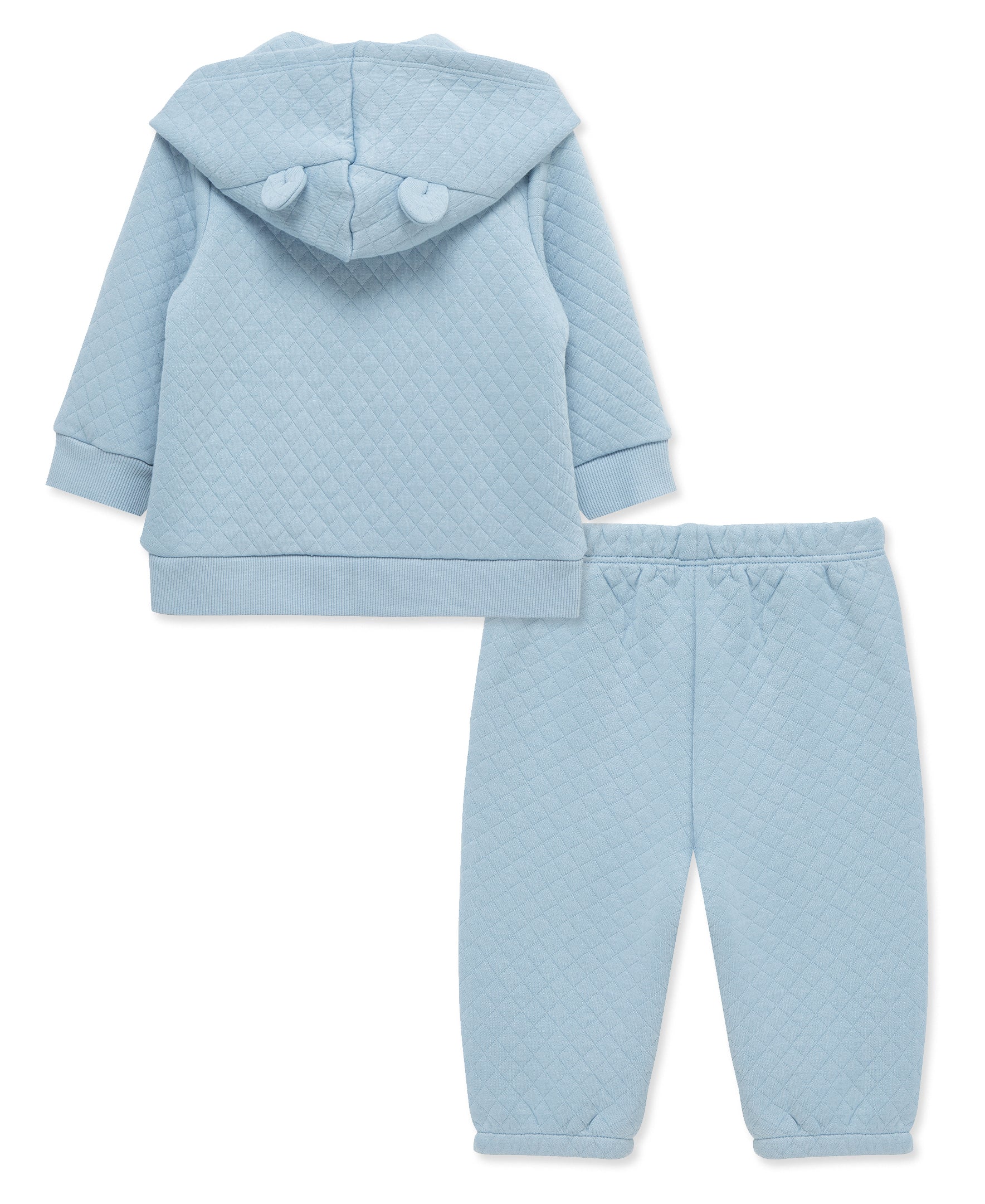 Blue Quilted Hoodie Set - Little Me